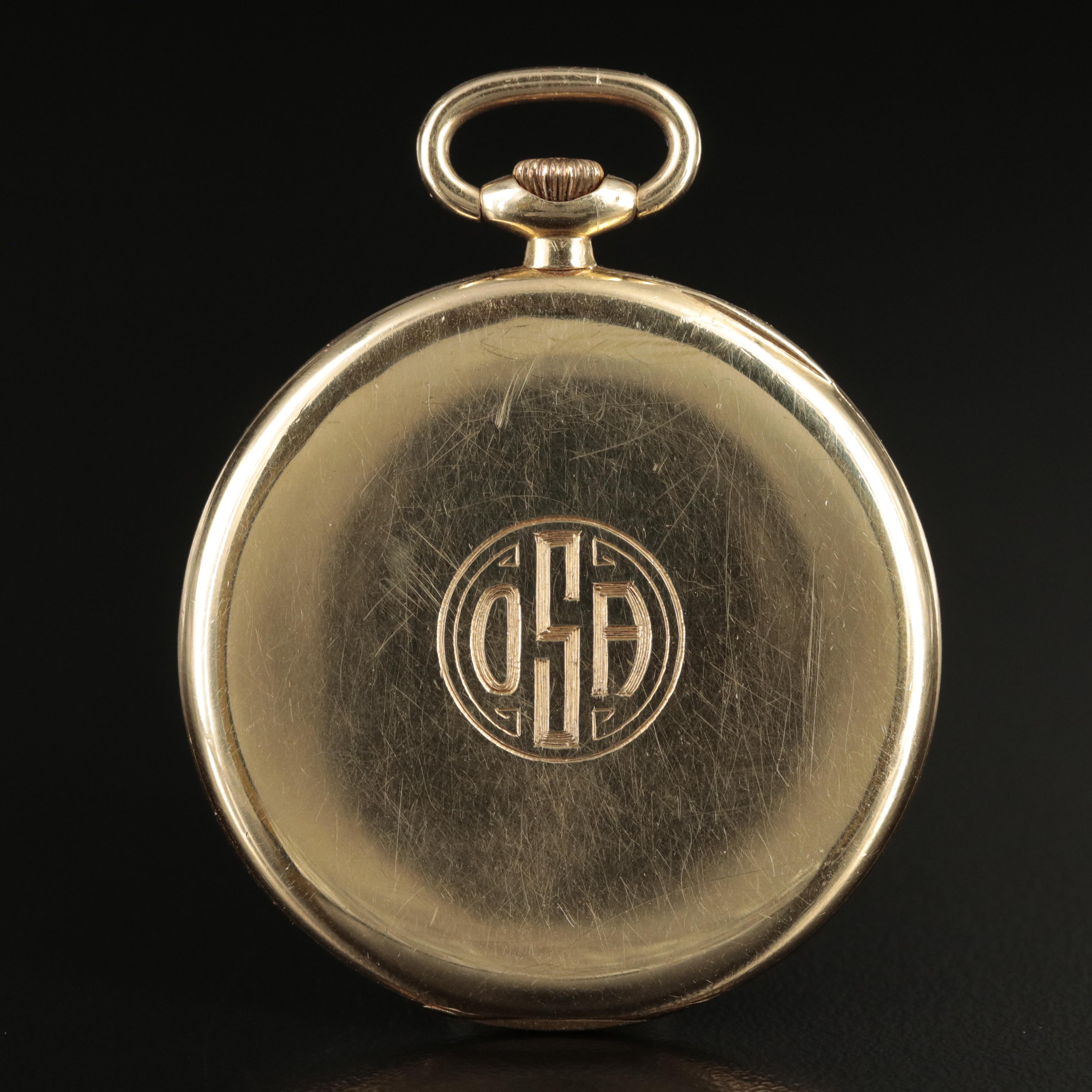 14K Movado For Tiffany & Co. Pocket Watch