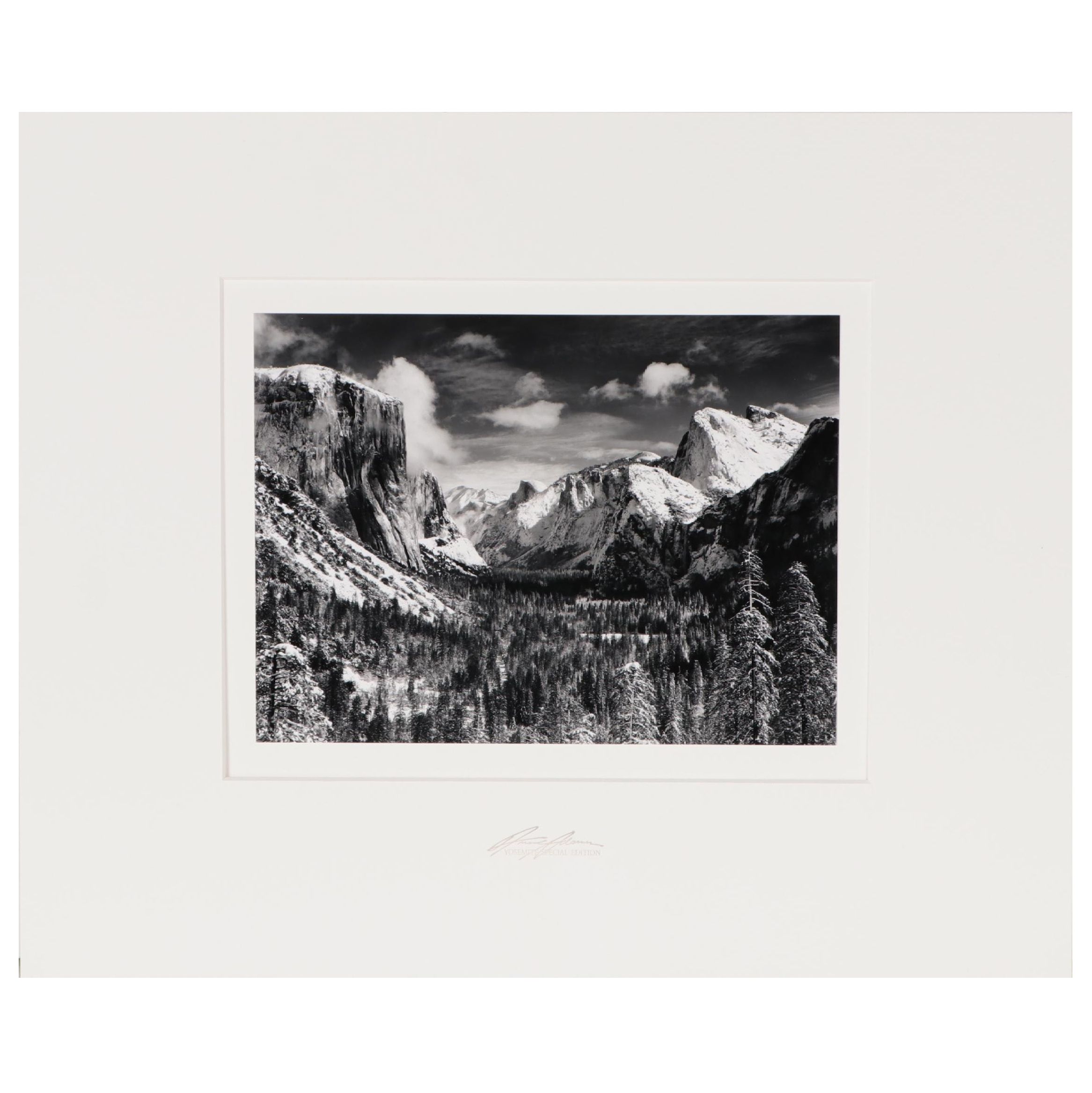 Ansel Adams Special Edition Silver Gelatin Photograph Reprint of Yosemite Valley