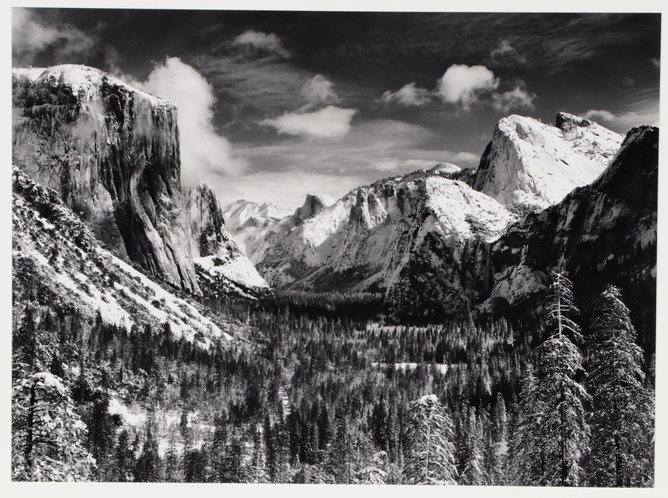 Ansel Adams Special Edition Silver Gelatin Photograph Reprint of Yosemite Valley