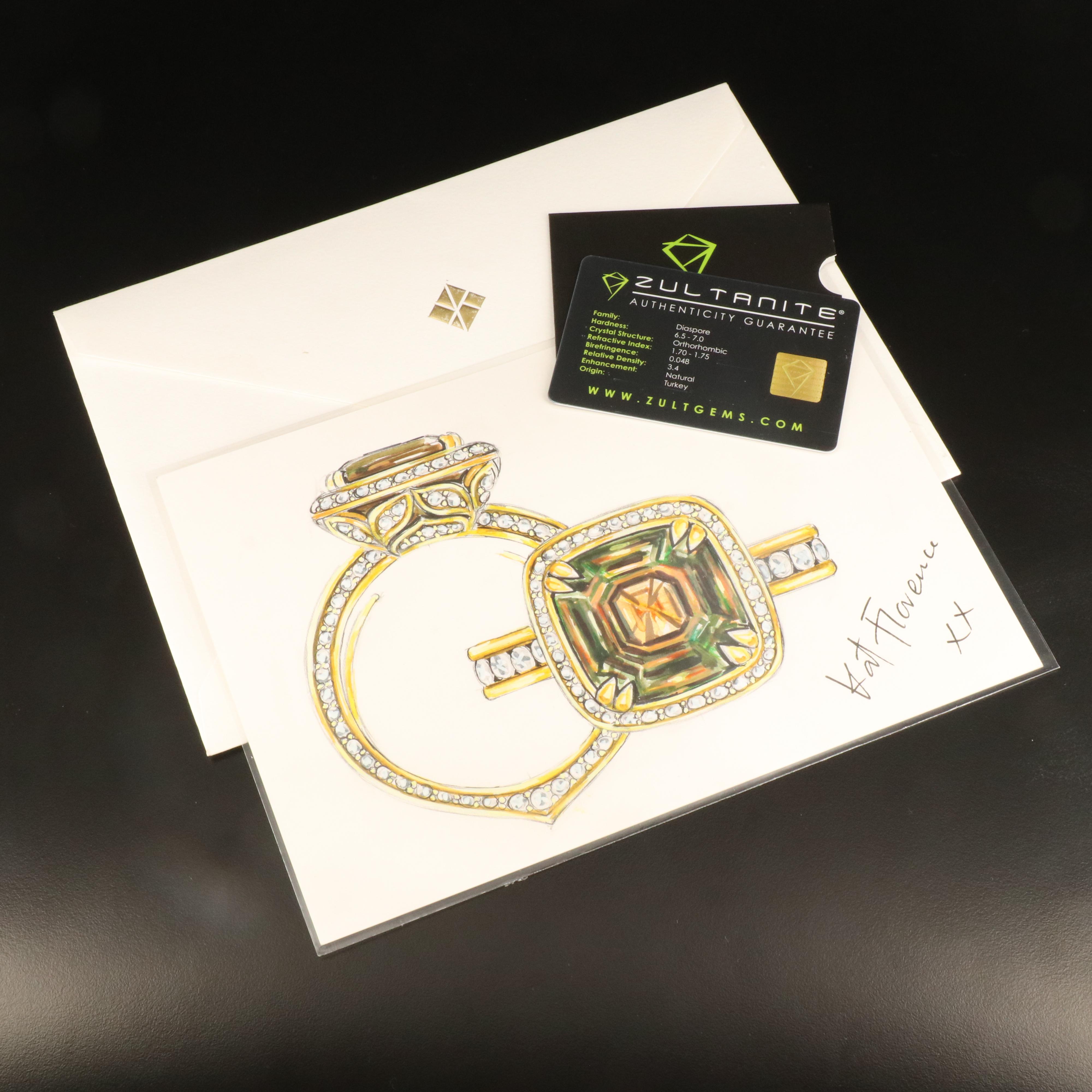 Kat Florence 18K Zultanite and 1.69 CTW Diamond Ring