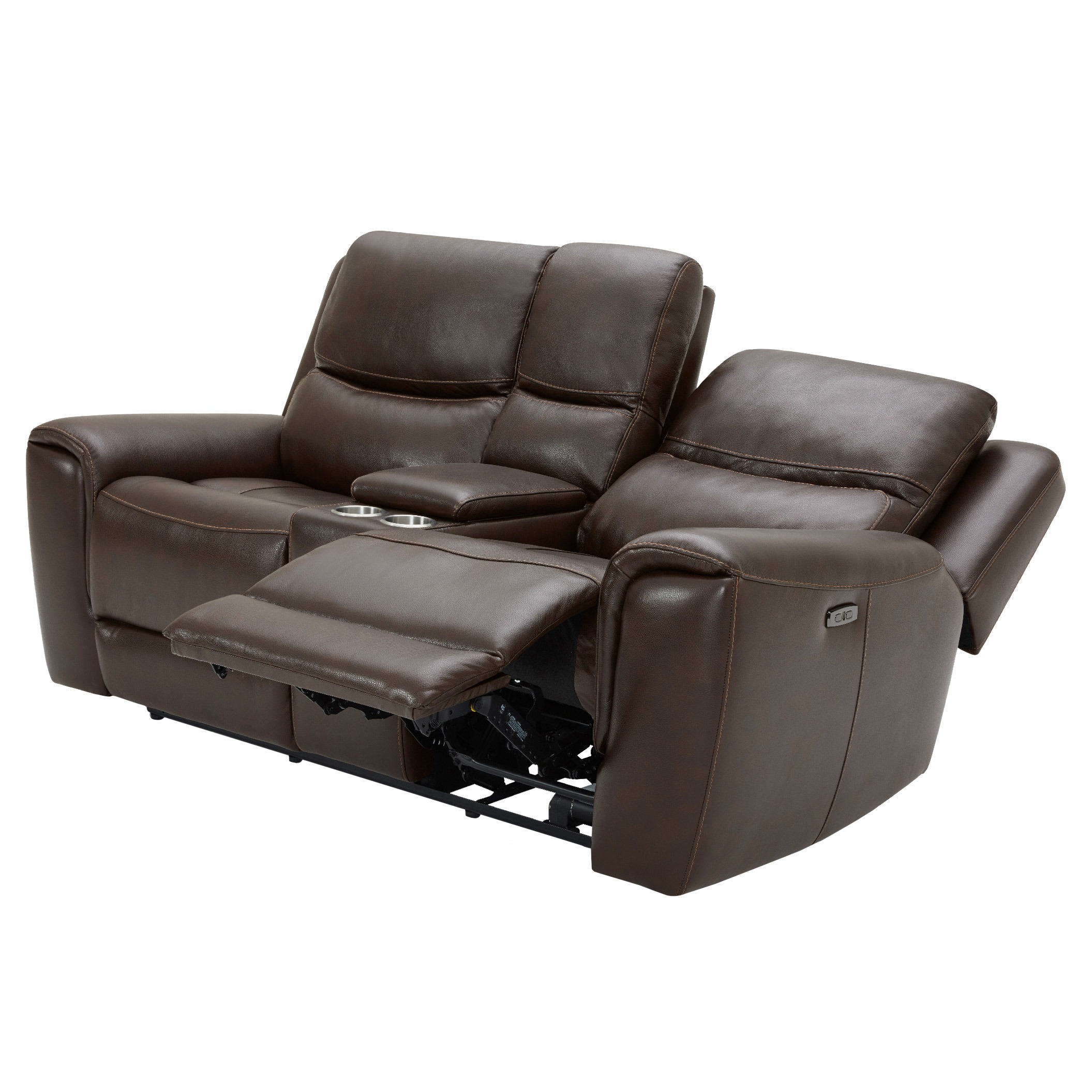 Gilman Creek "Carey" Leather Power Reclining Loveseat with Power Headrests