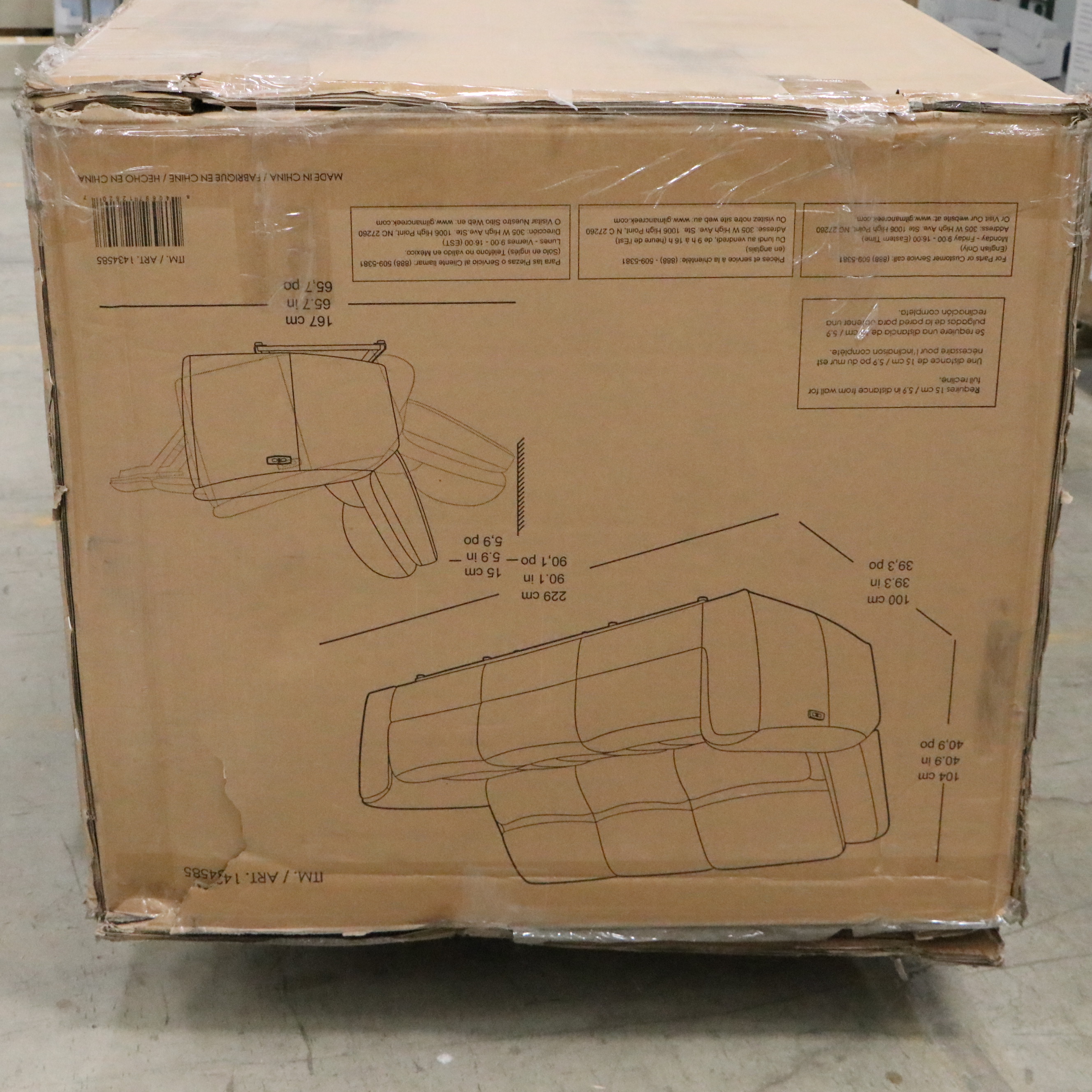 Gilman Creek "Carey" Leather Power Reclining Sofa with Power Headrests