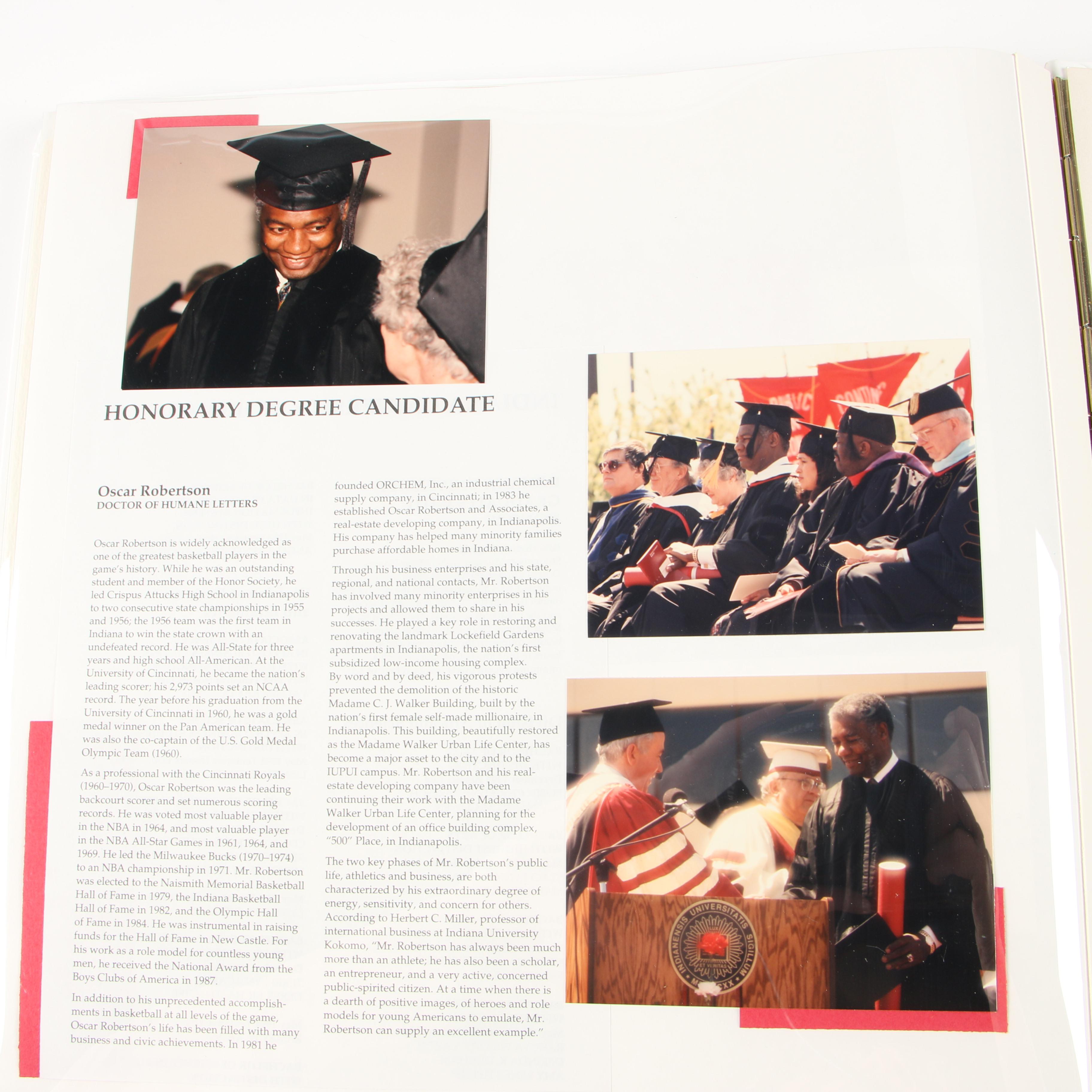 Indiana University at Kokomo Honorary Doctorate of Humane Letters and Album