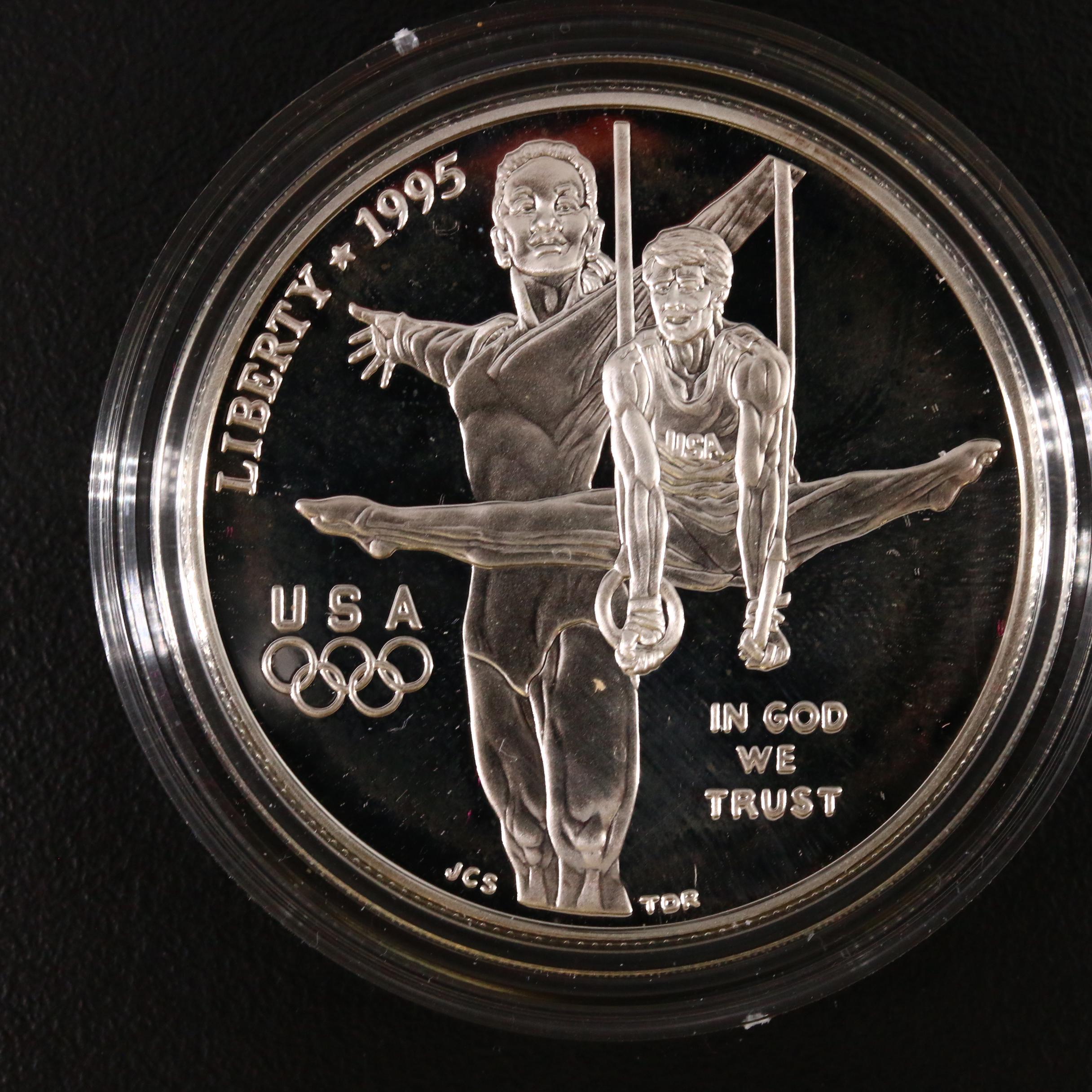 1995-P Olympics Commemorative Silver Dollar Set of Two Proof Coins