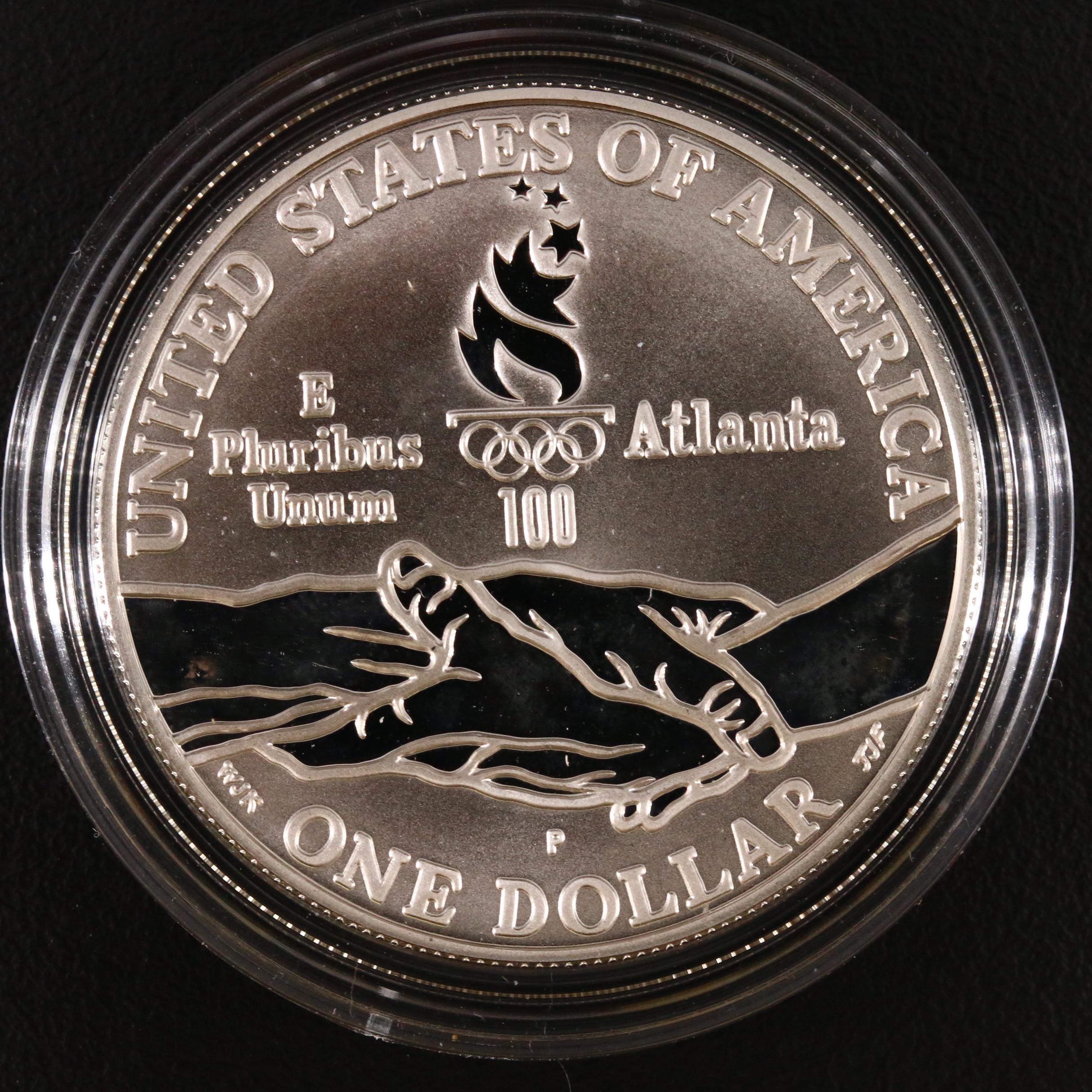 1995-P Olympics Commemorative Silver Dollar Set of Two Proof Coins