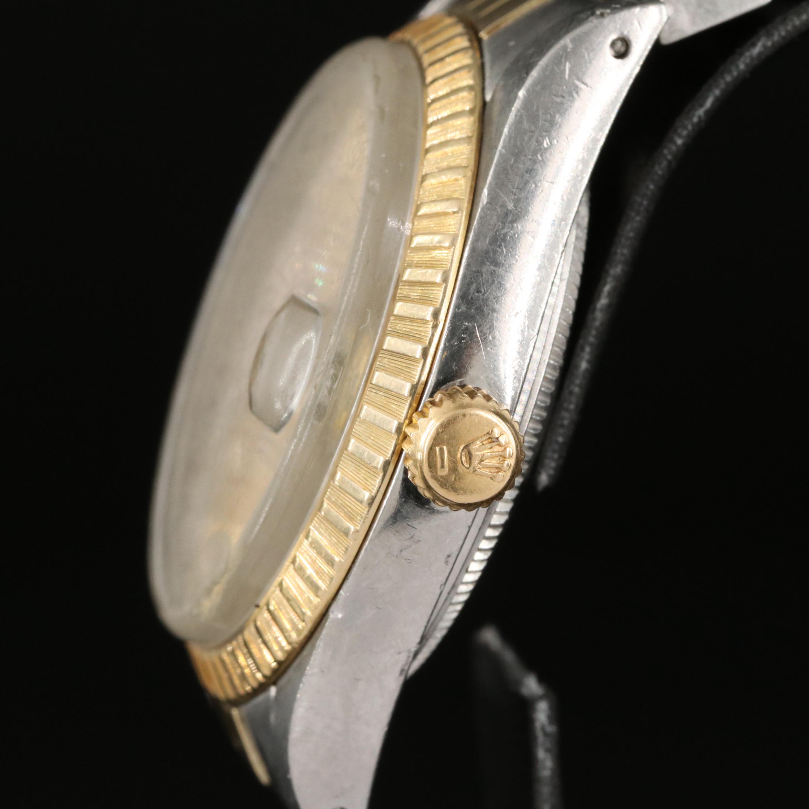 1976 Rolex Oyster Perpetual Date 14K and Stainless Steel Watch