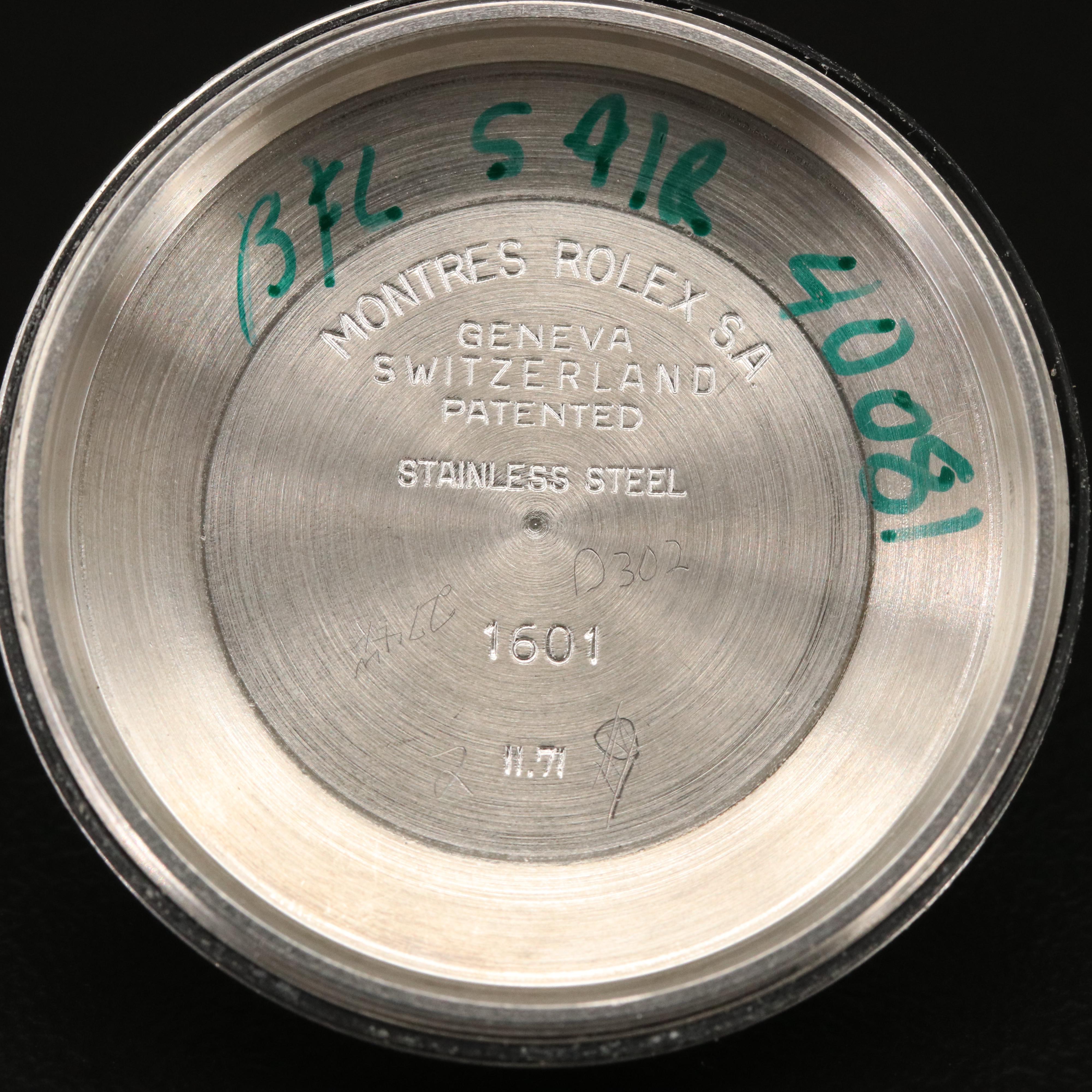 1971 Rolex Datejust Pie Pan Dial Watch