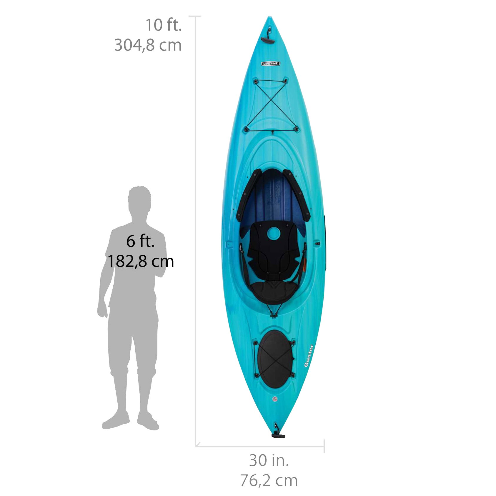 Lifetime Guster Sit-In Touring Kayak in Bahama Fusion