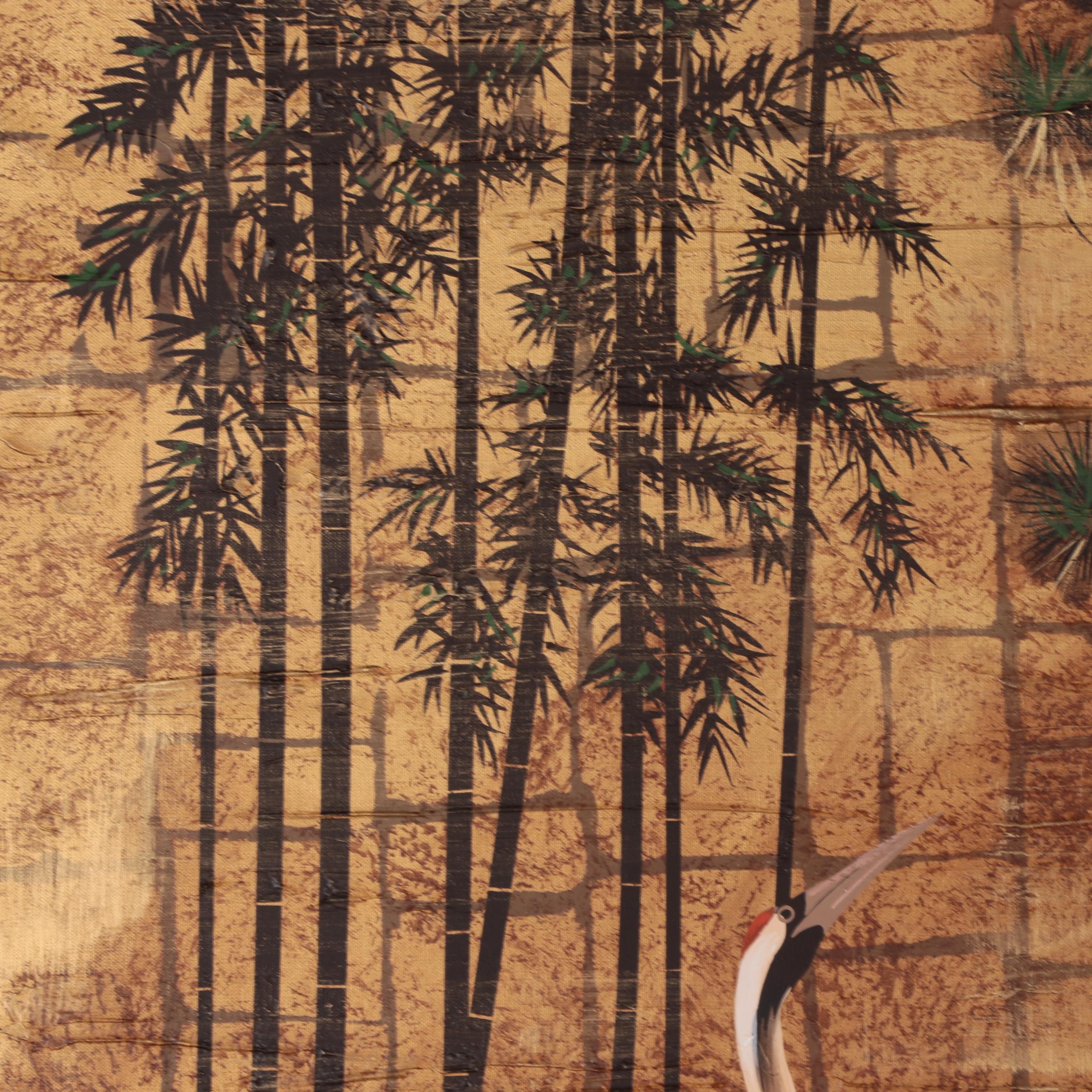 B. Joseph Acrylic Painting of Cranes