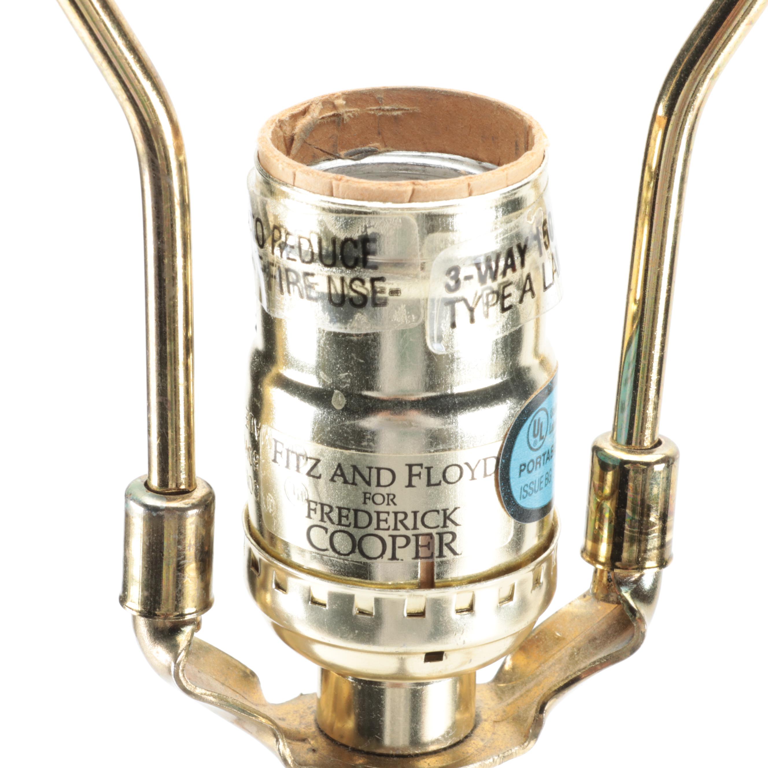 Fitz and Floyd for Frederick Cooper Herons Ceramic Figurine Table Lamp