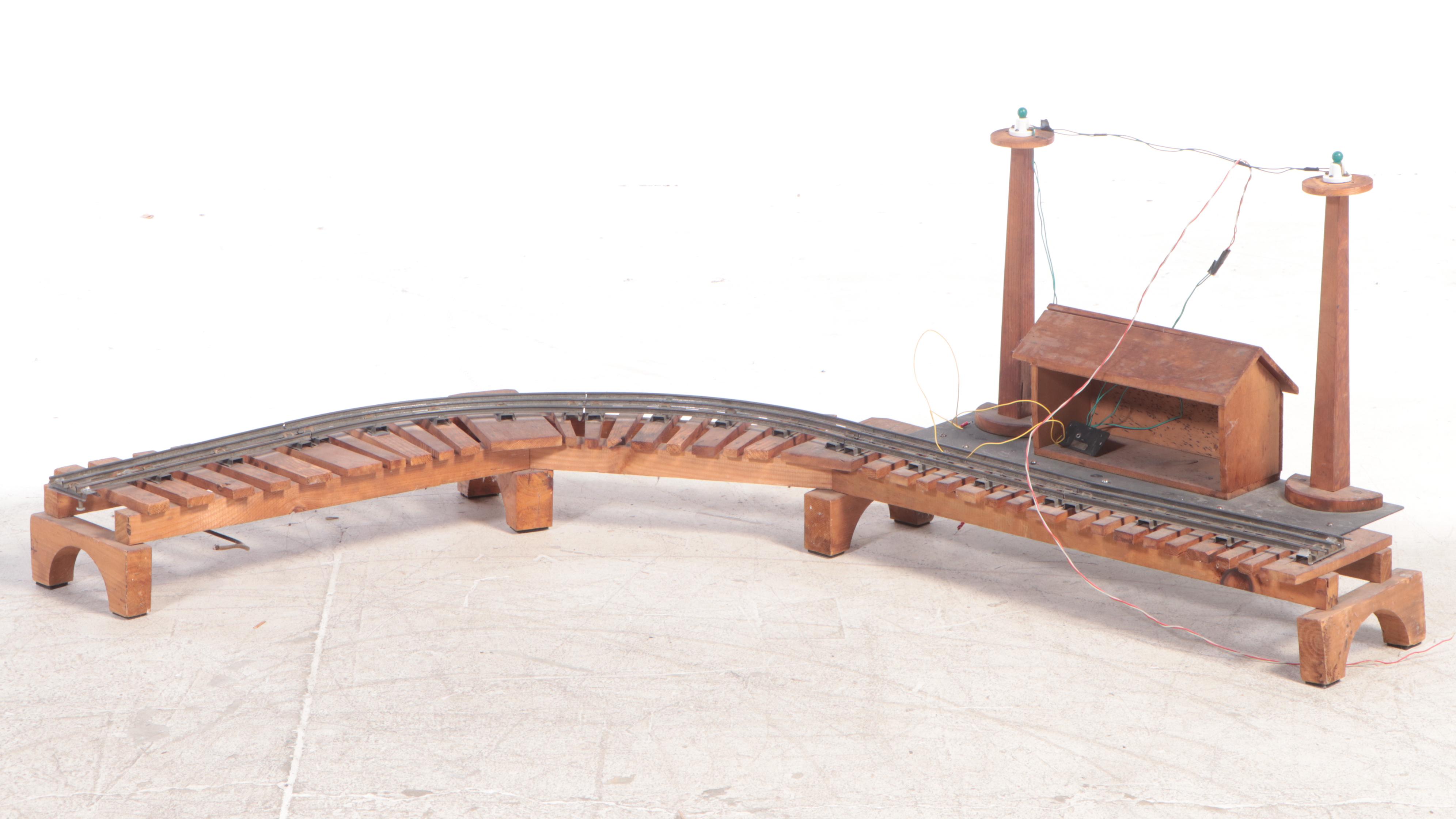 Large Handmade Wooden Train Set