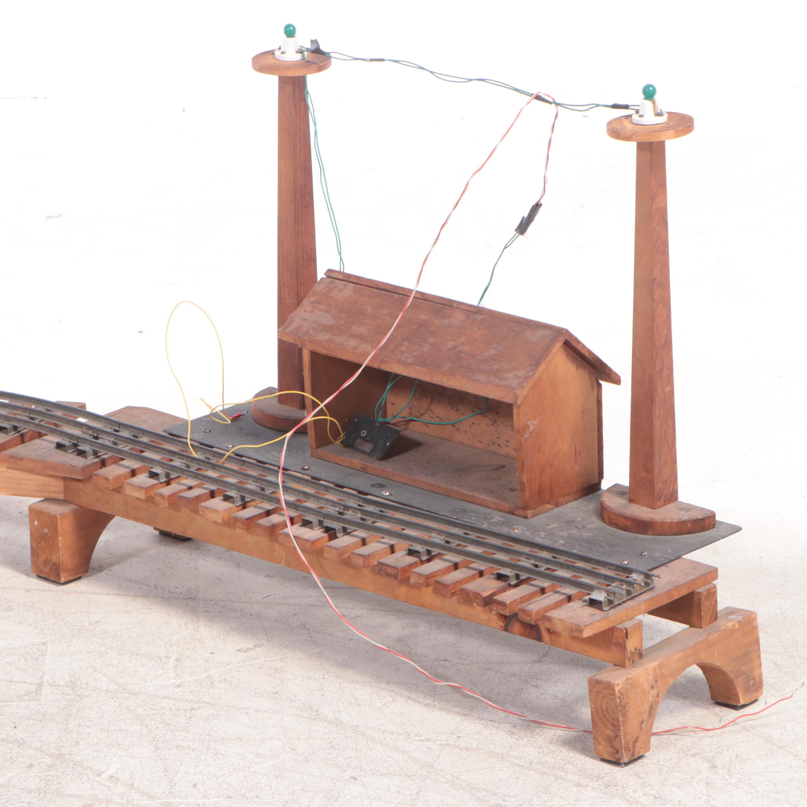 Large Handmade Wooden Train Set