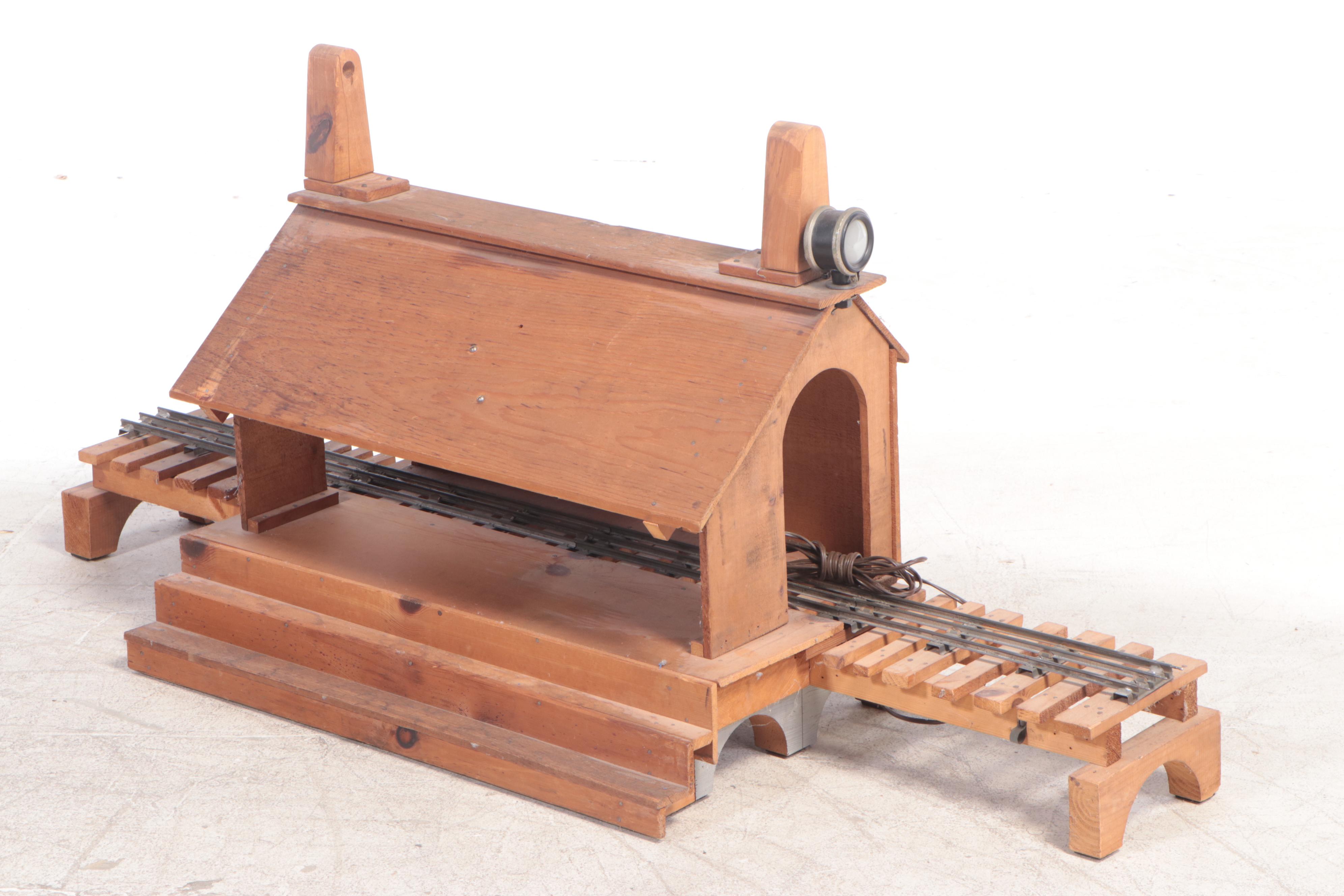 Large Handmade Wooden Train Set