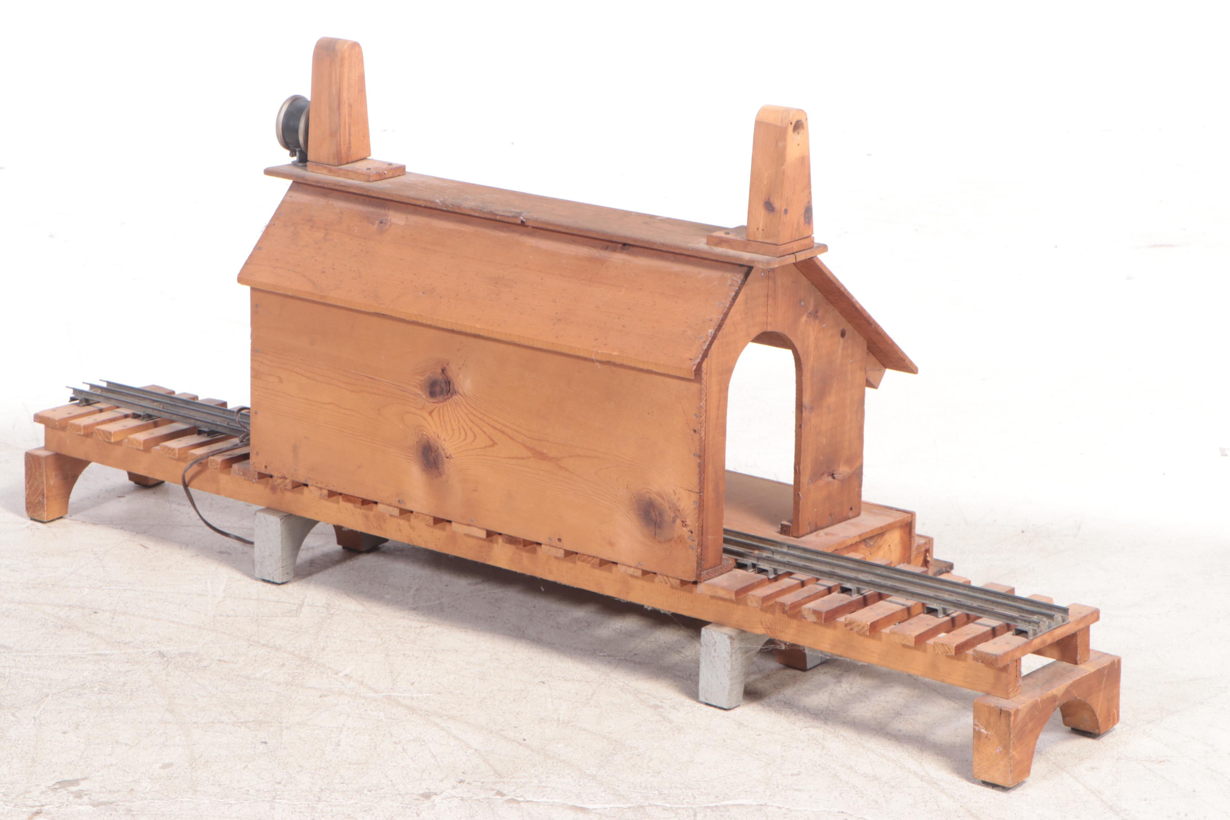Large Handmade Wooden Train Set