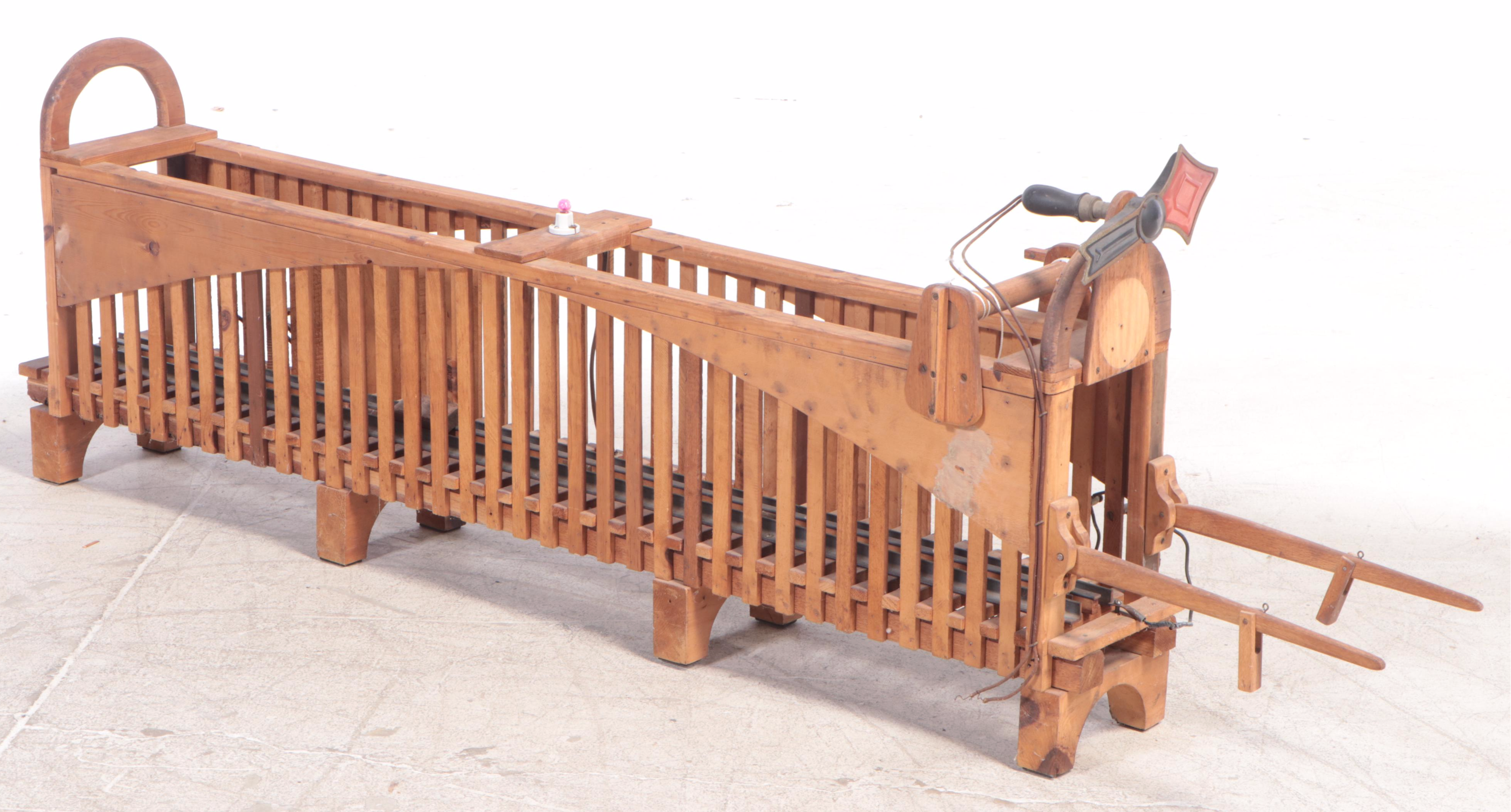 Large Handmade Wooden Train Set