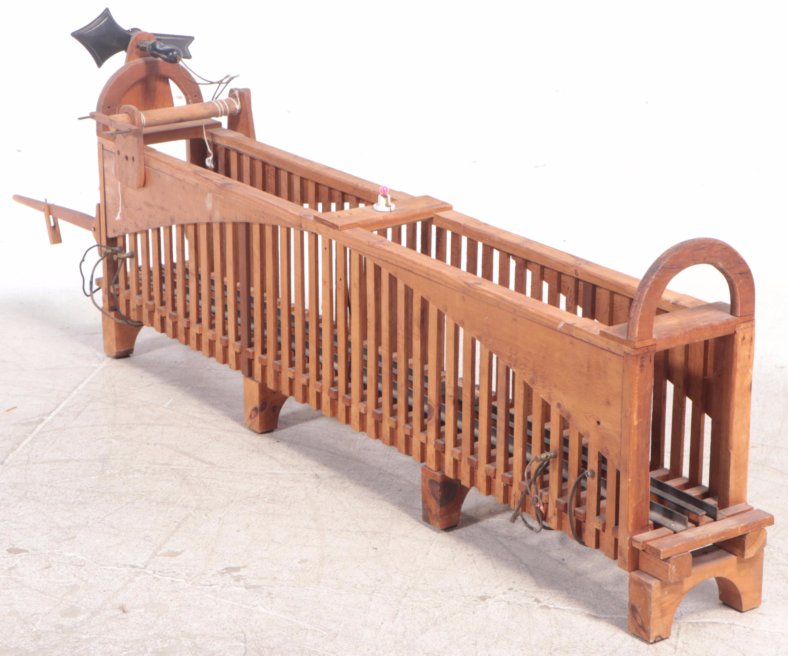 Large Handmade Wooden Train Set