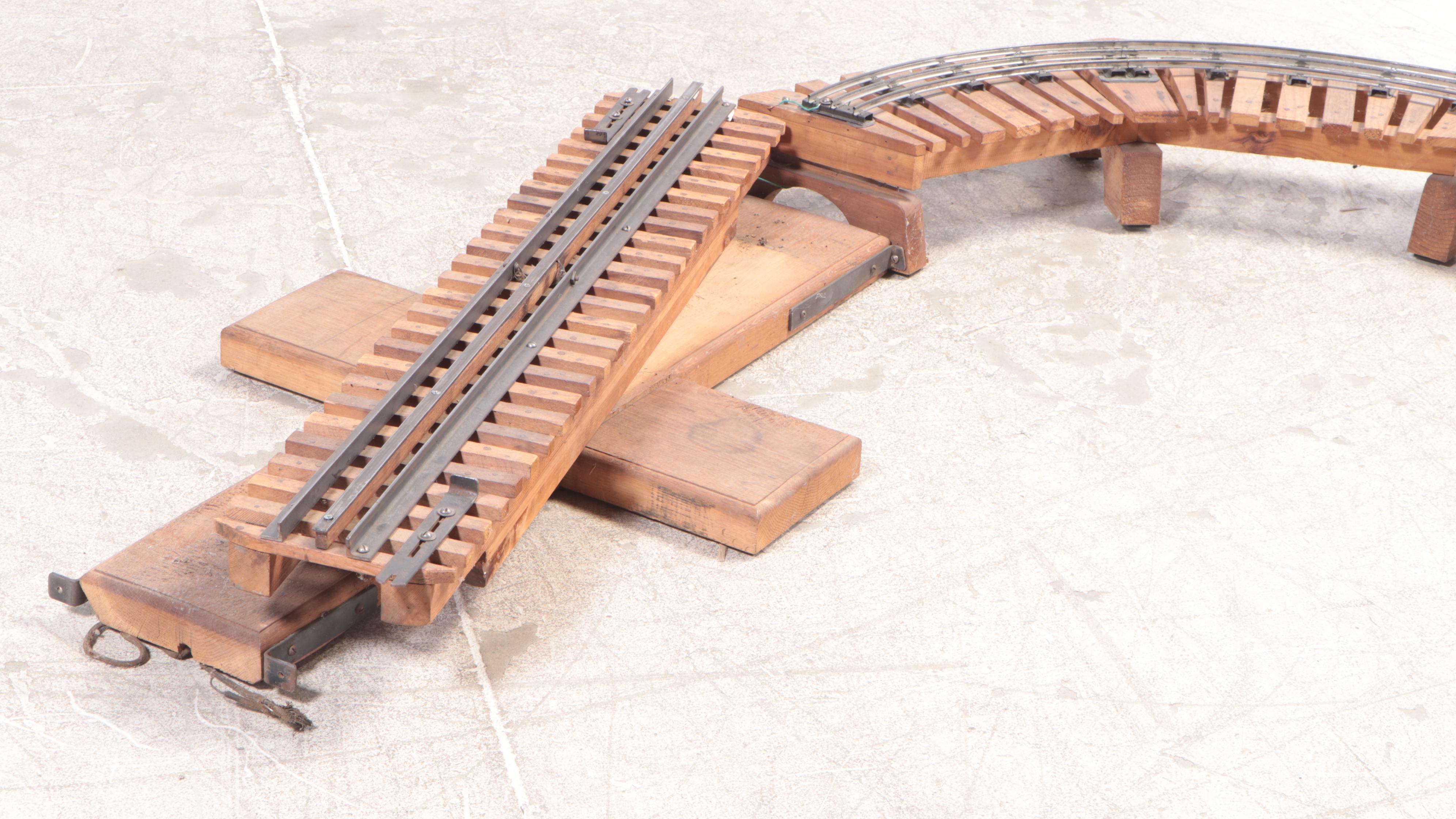 Large Handmade Wooden Train Set