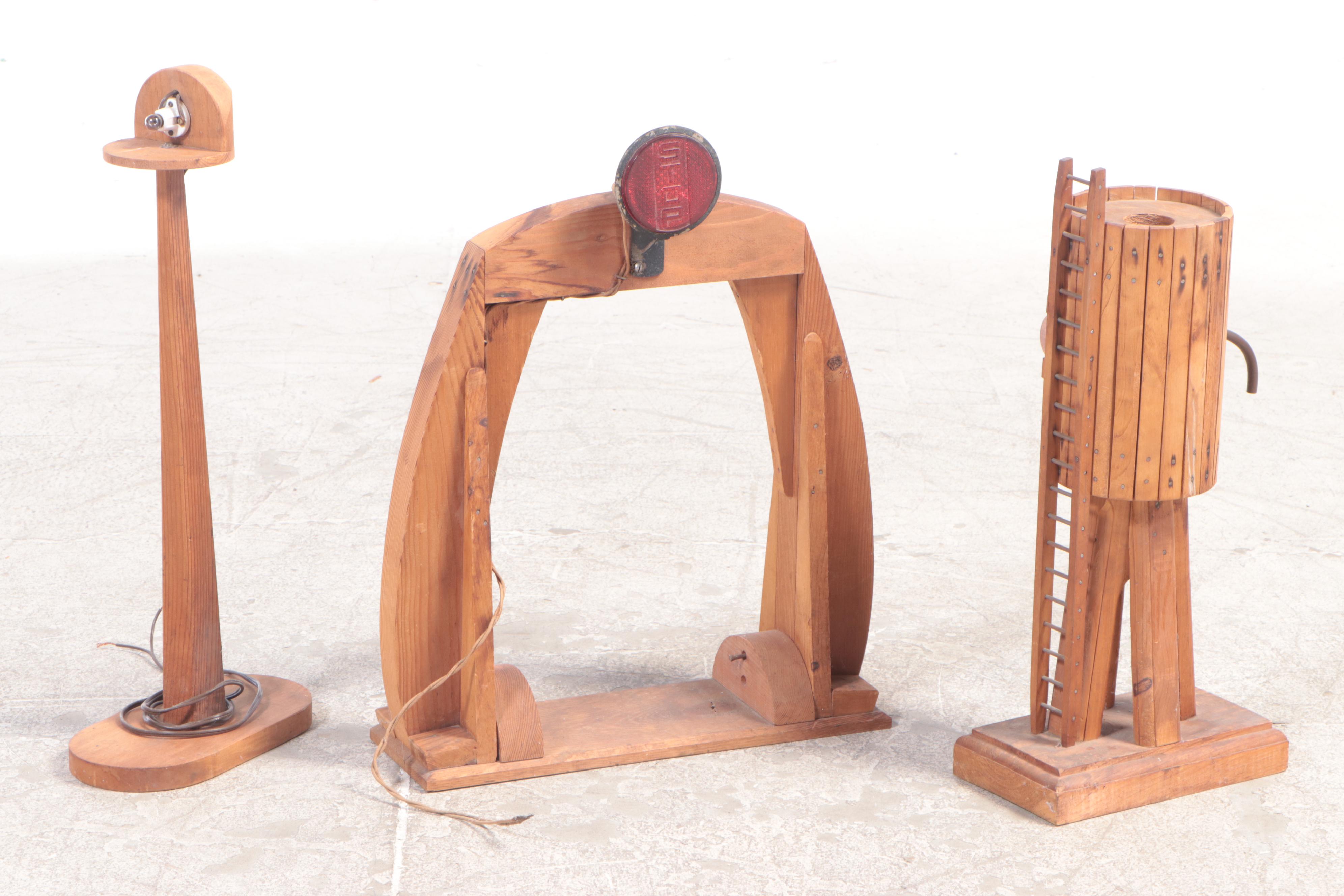 Large Handmade Wooden Train Set