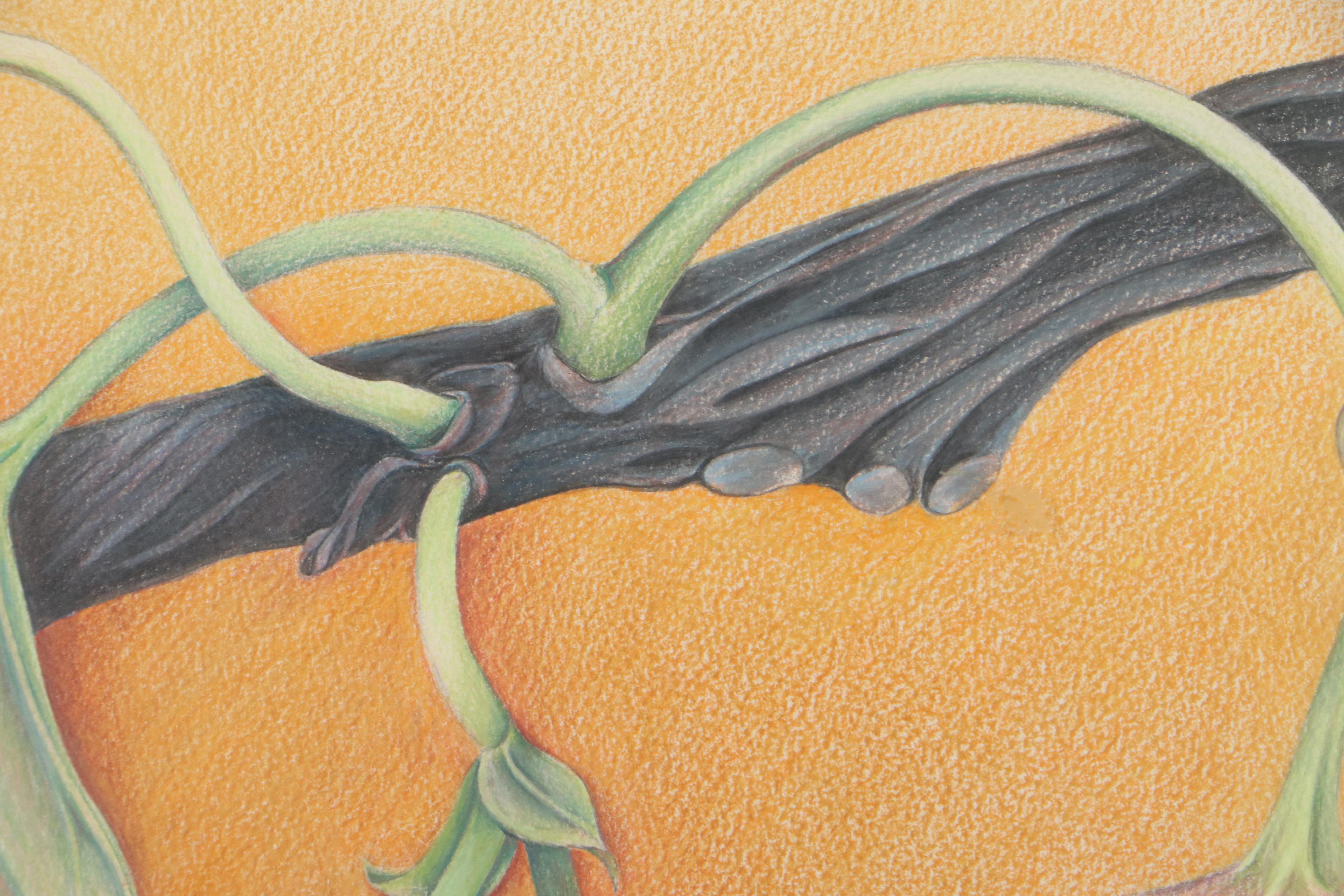 Becki Bolton Blackburn Pastel Drawing "Gooseberries," Late 20th Century