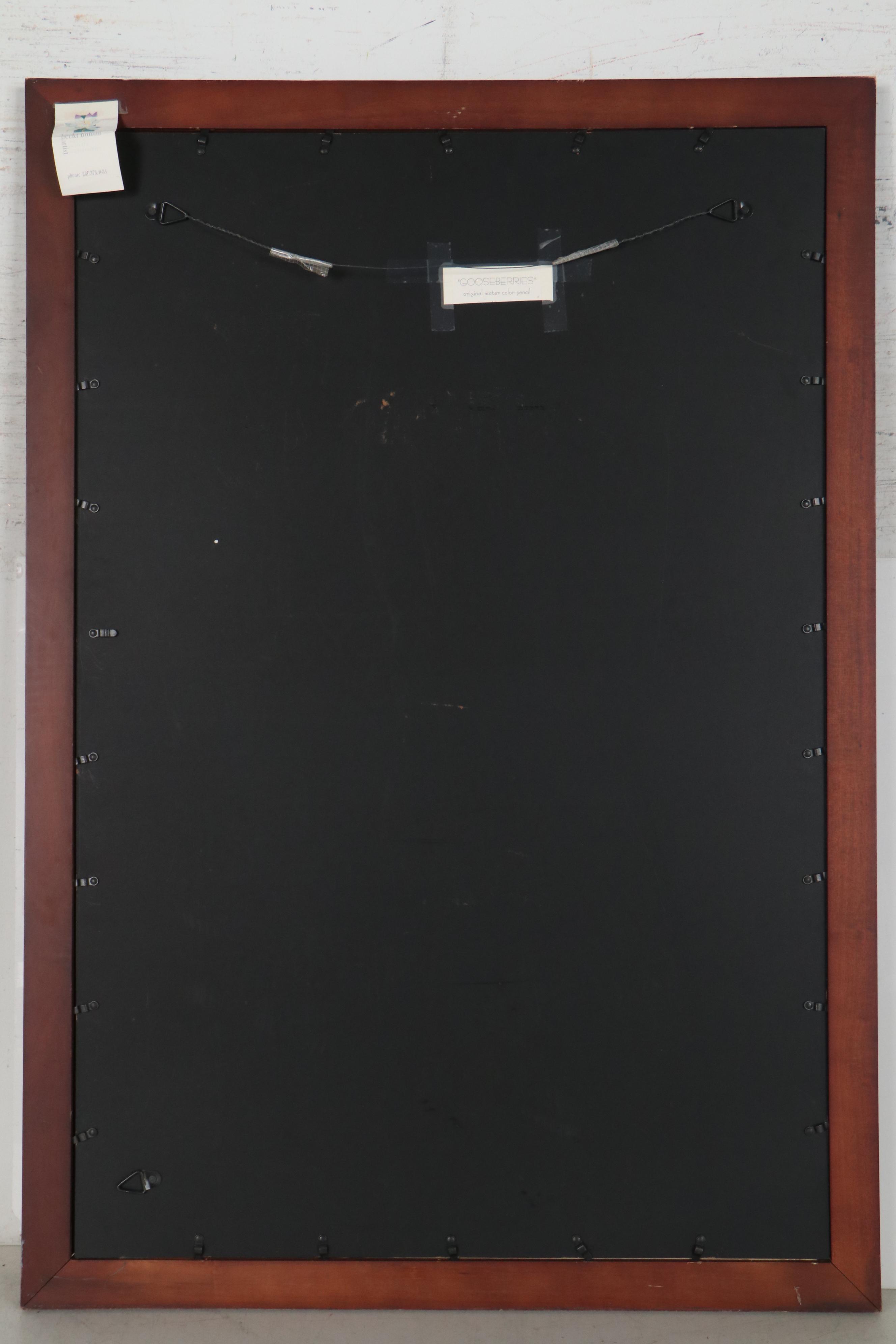 Becki Bolton Blackburn Pastel Drawing "Gooseberries," Late 20th Century