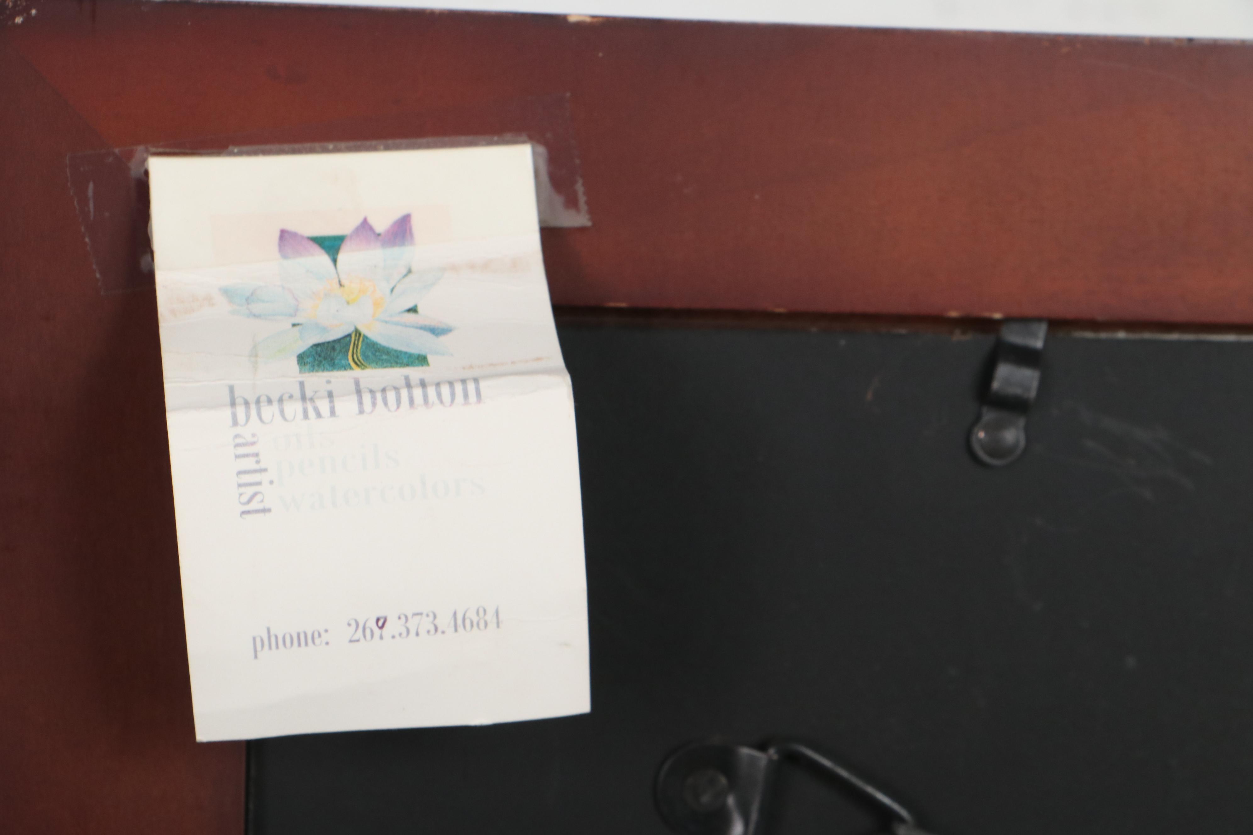 Becki Bolton Blackburn Pastel Drawing "Gooseberries," Late 20th Century