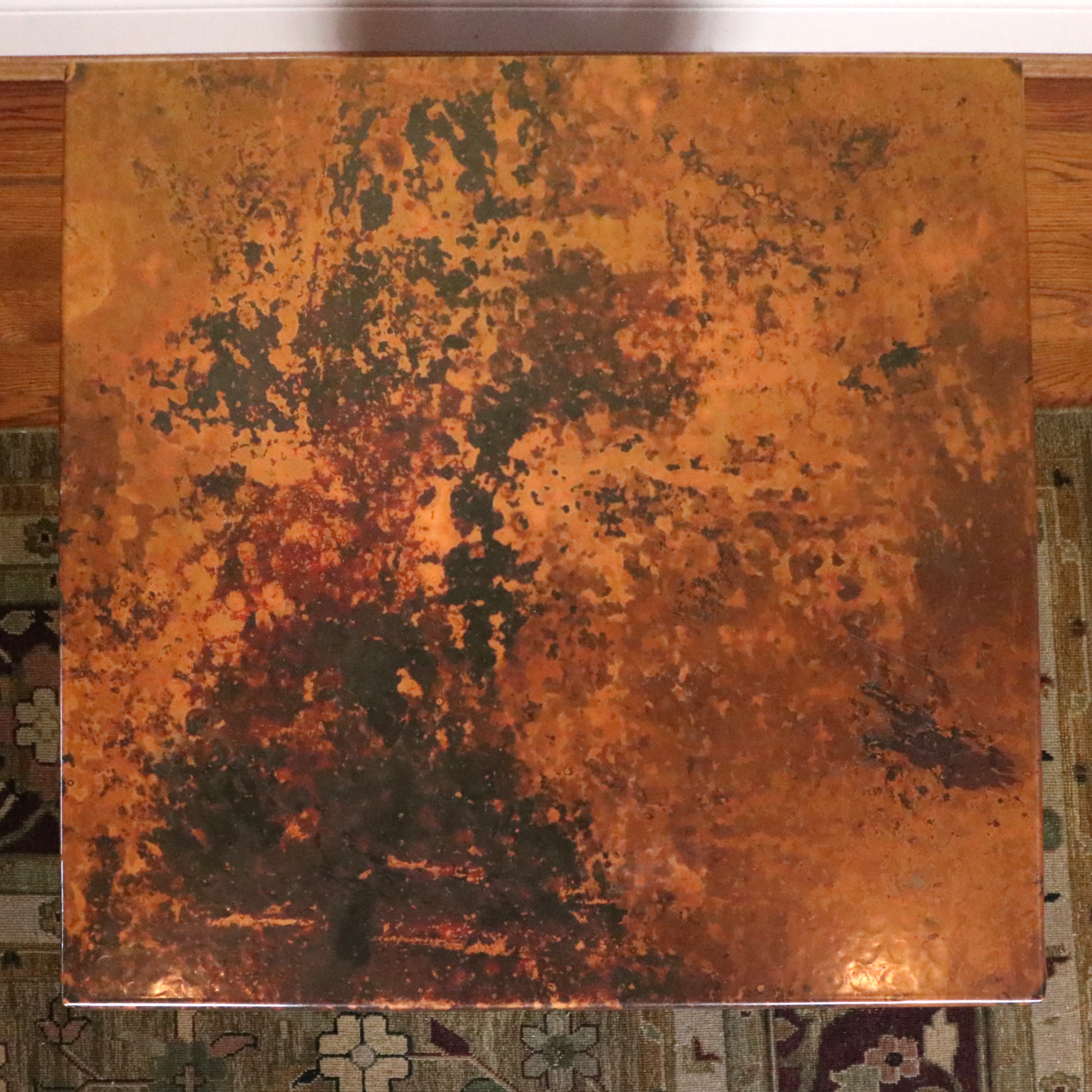 Arhaus Furniture "Cobrizo" Hammered Copper Top Side Table