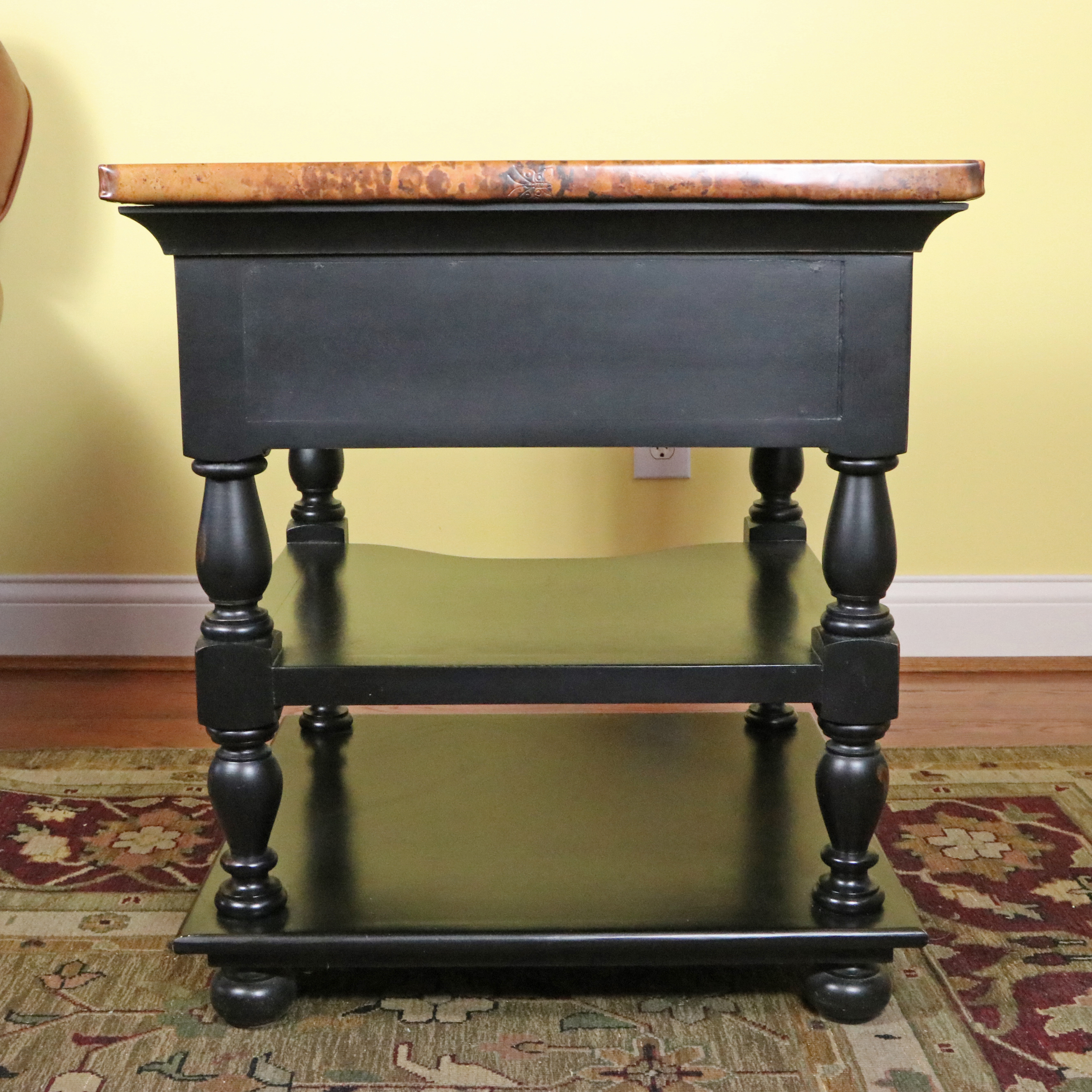 Arhaus Furniture "Cobrizo" Hammered Copper Top Side Table