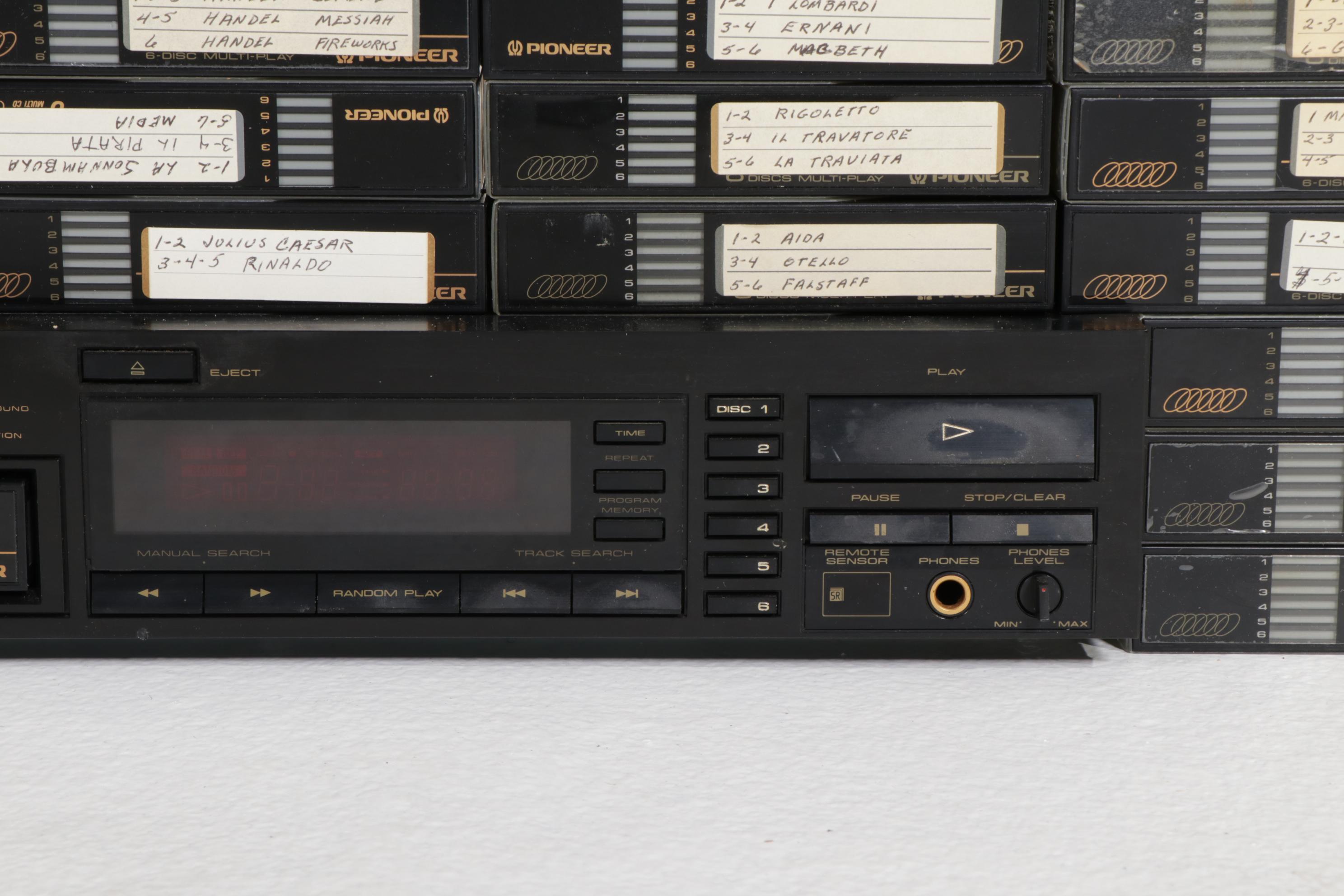 Pioneer PD-M50 CD Changer, 6-Disc Magazines and CD Collection