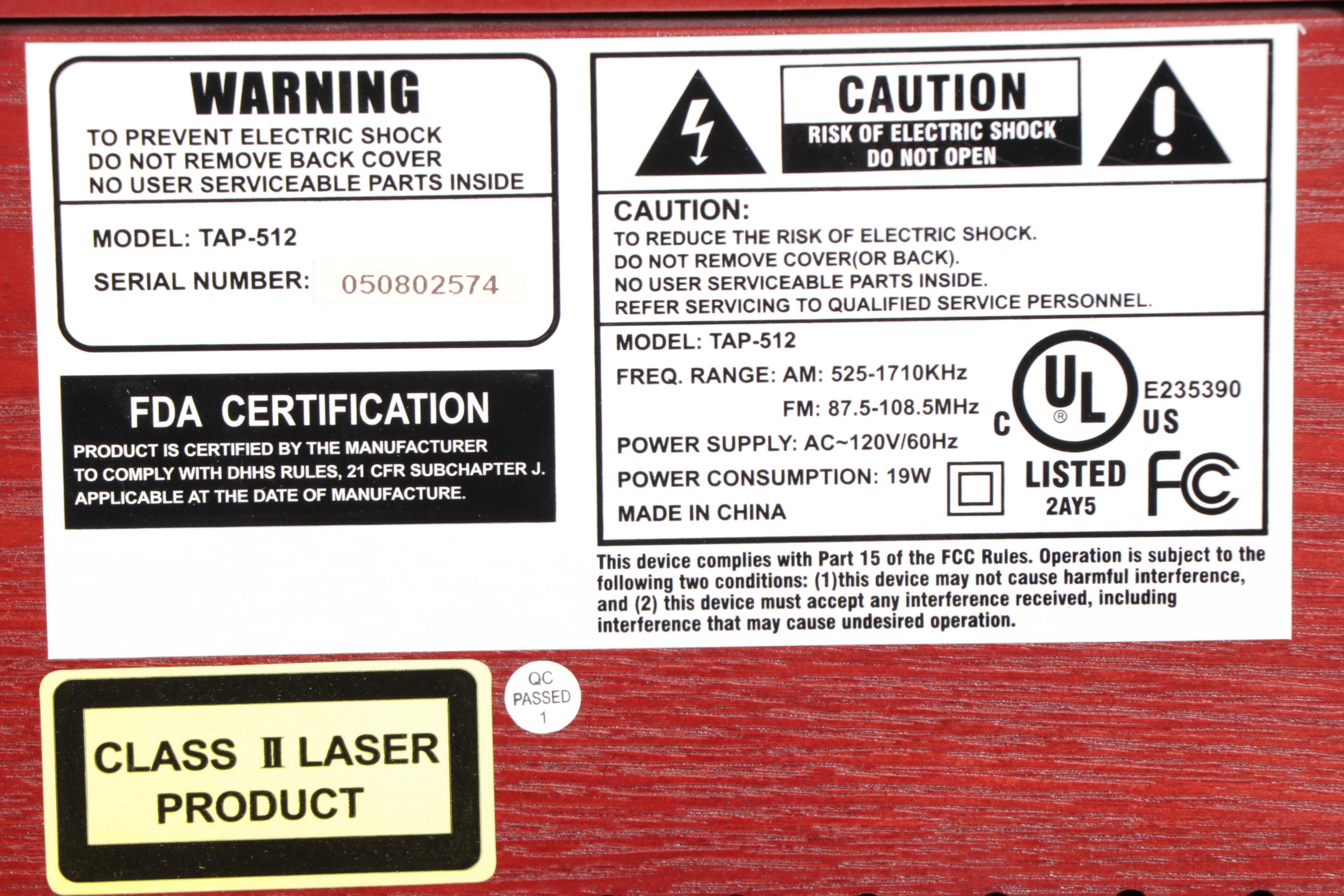 Leetac Stereo Record and CD Player with Walnut Record Cabinet and LPs