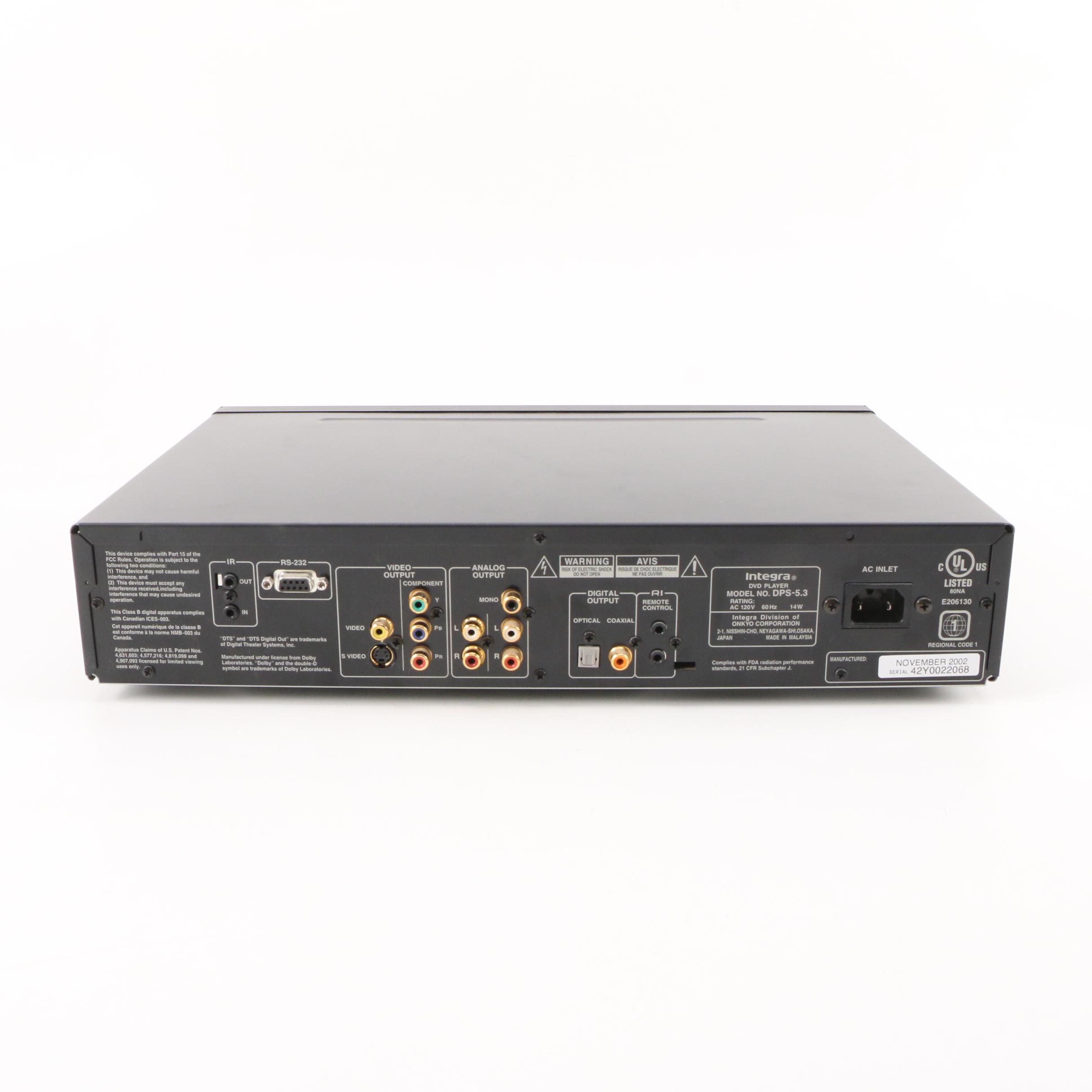 Integra DPS-5.3 DVD Player with Creative I-Trigue L3500 Speakers