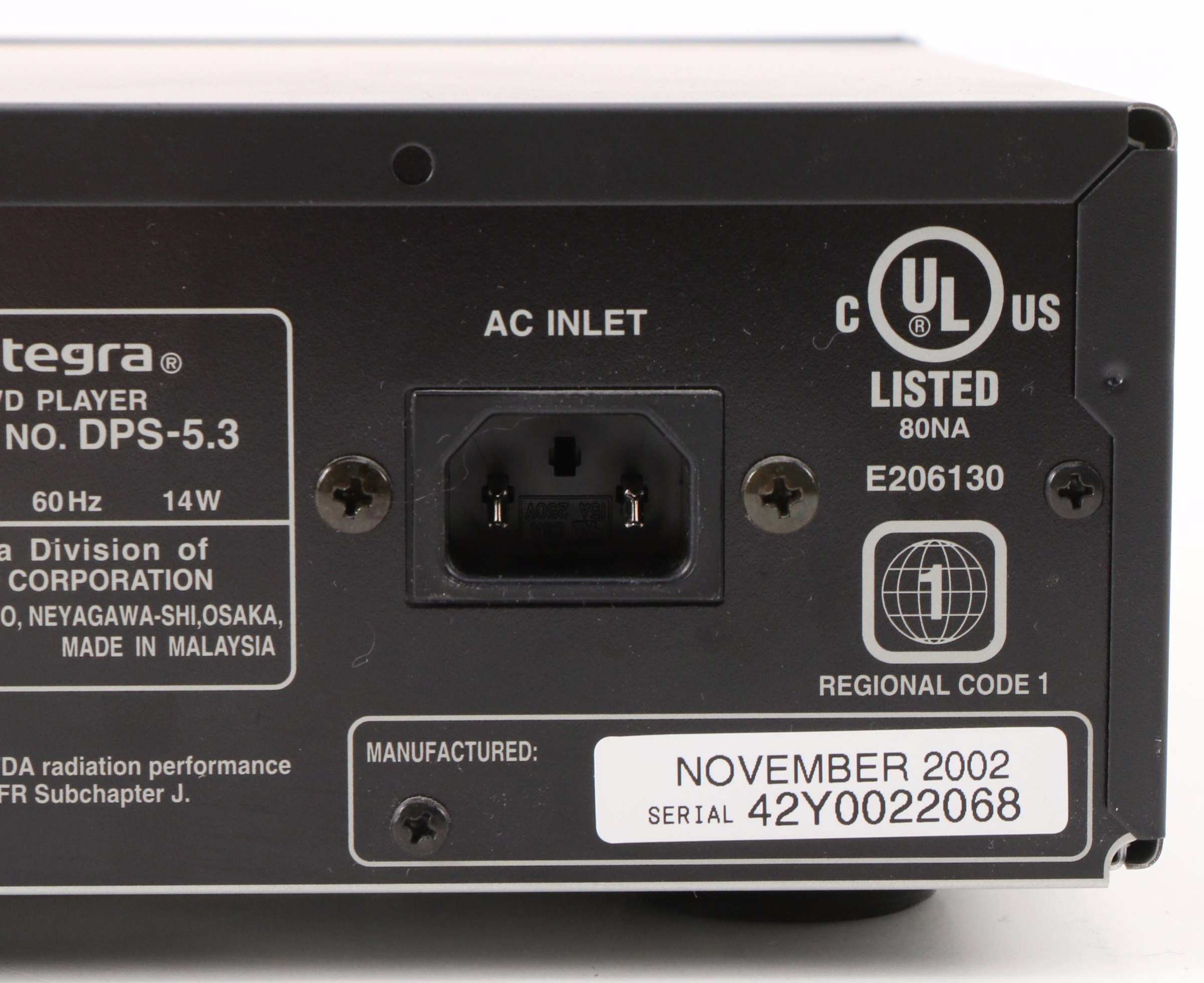 Integra DPS-5.3 DVD Player with Creative I-Trigue L3500 Speakers