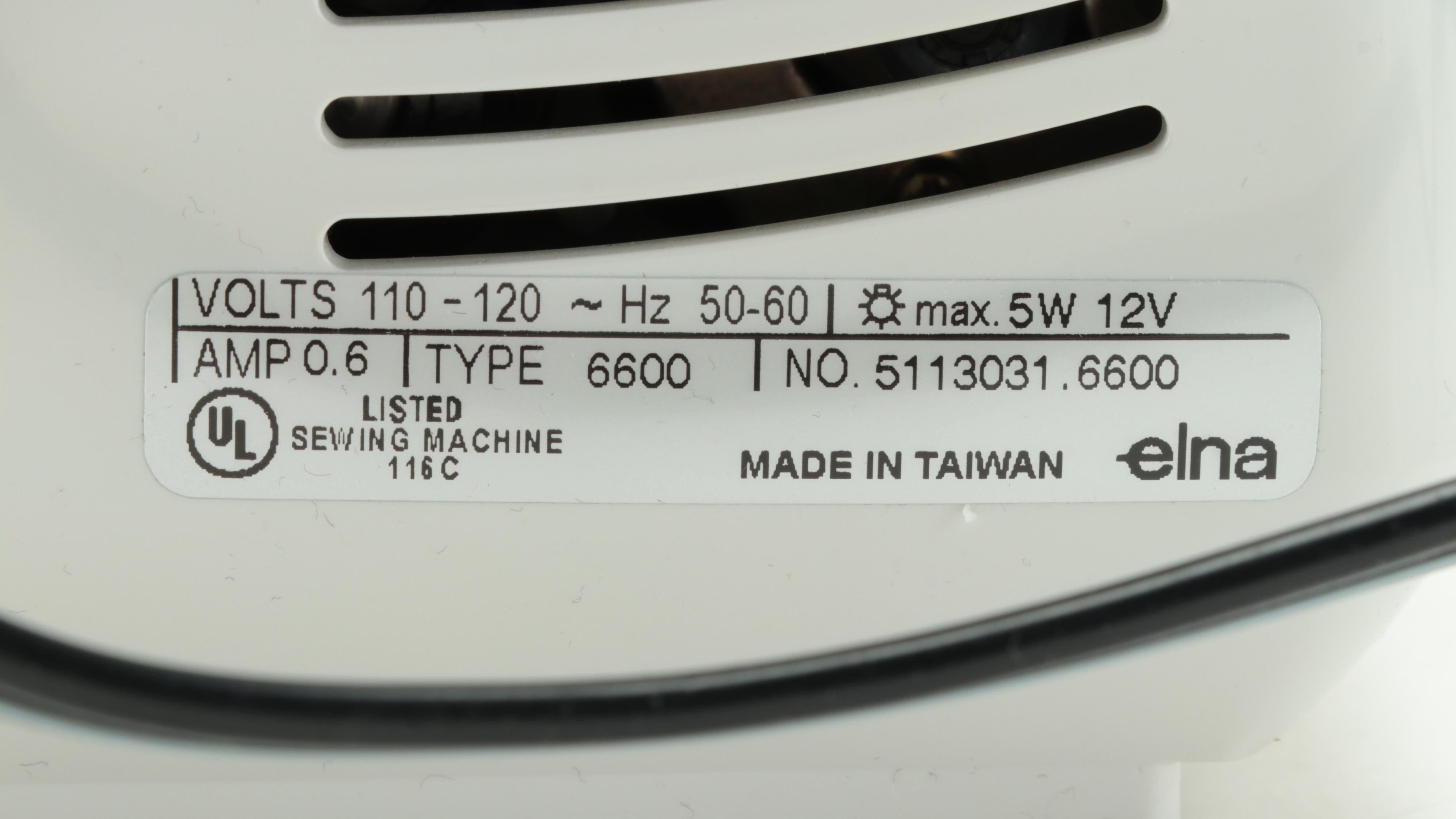 Elna 6600 Quilter's Dream 2 Sewing Machine and Accessories