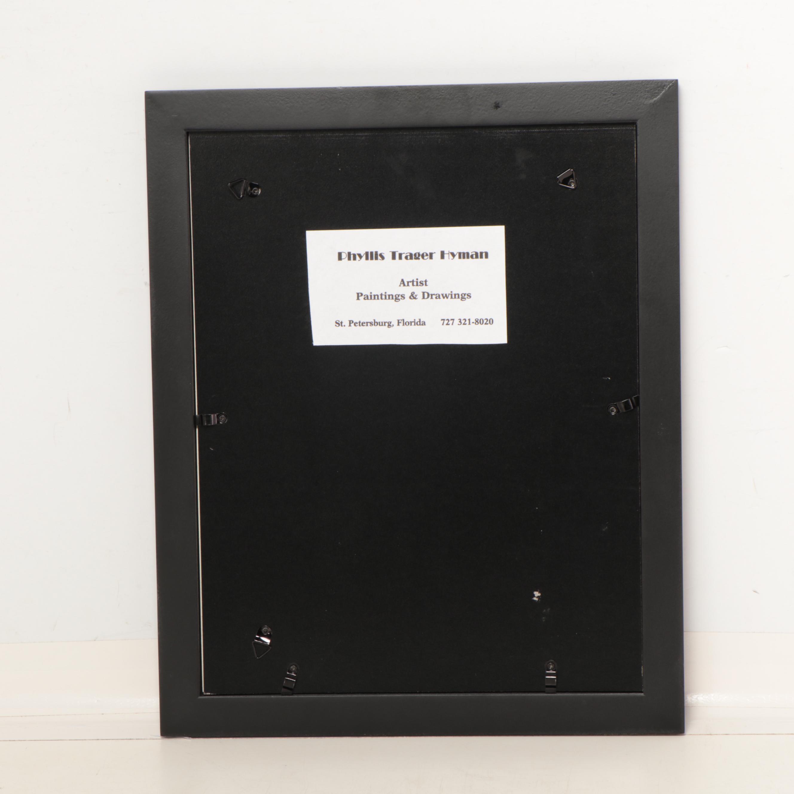 Phyllis Trager Hyman Abstract Ink Drawing, 2009