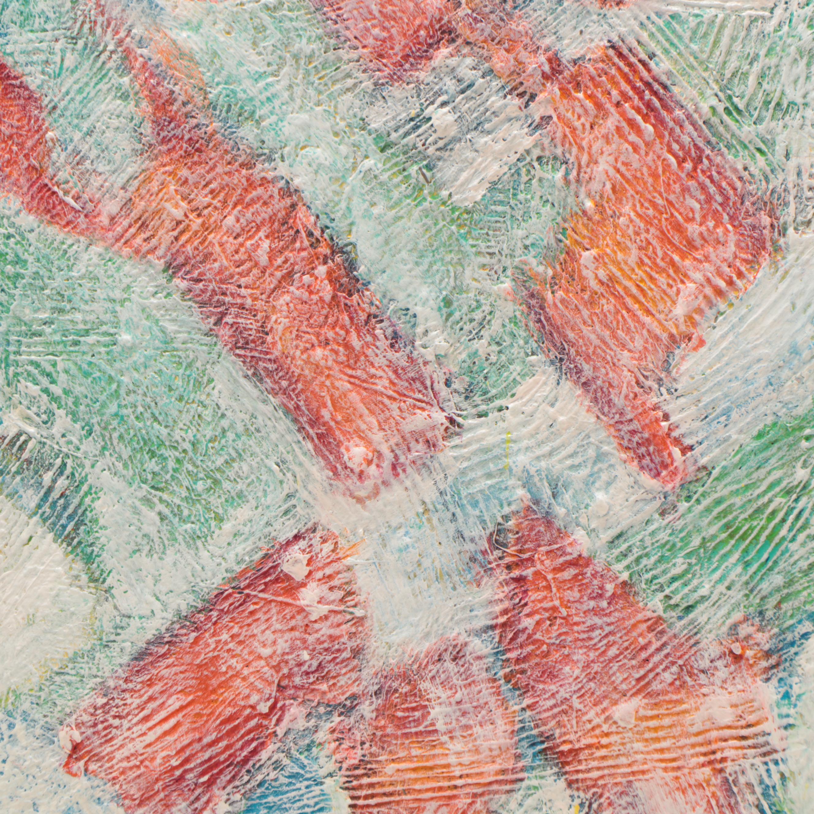 Jeffrey Scott Lewis Abstract Mixed Media Painting, 21st Century