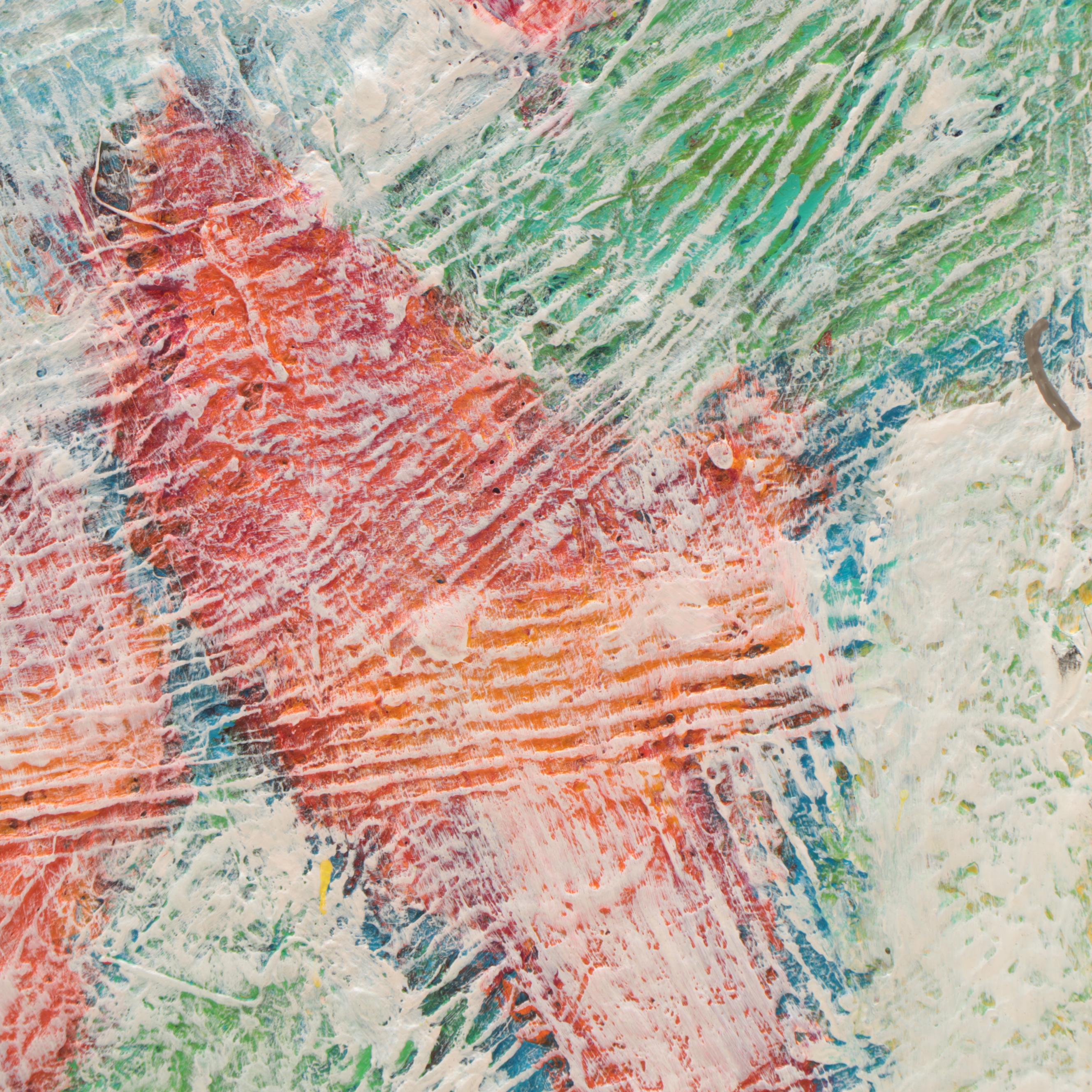 Jeffrey Scott Lewis Abstract Mixed Media Painting, 21st Century