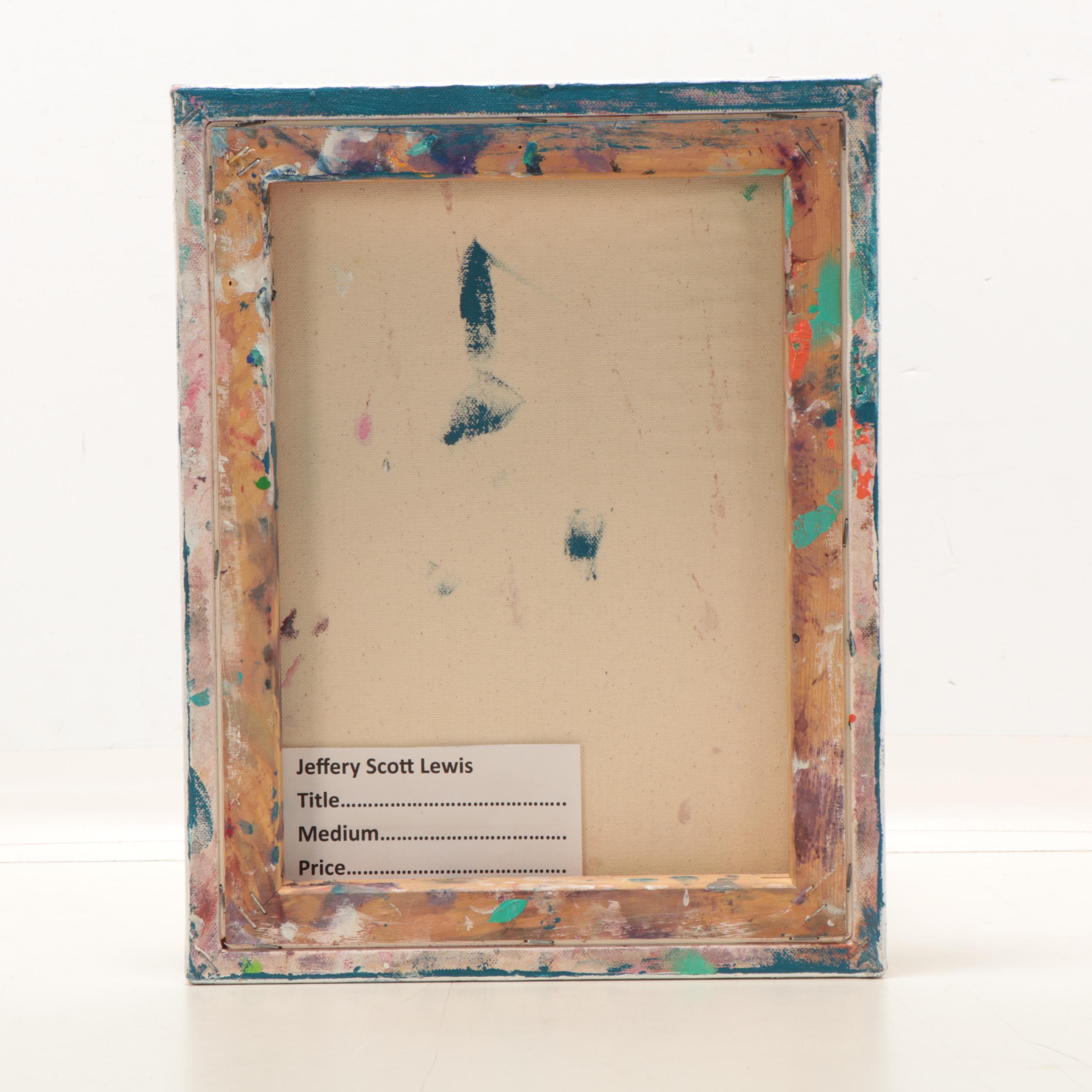 Jeffrey Scott Lewis Abstract Mixed Media Painting, 21st Century