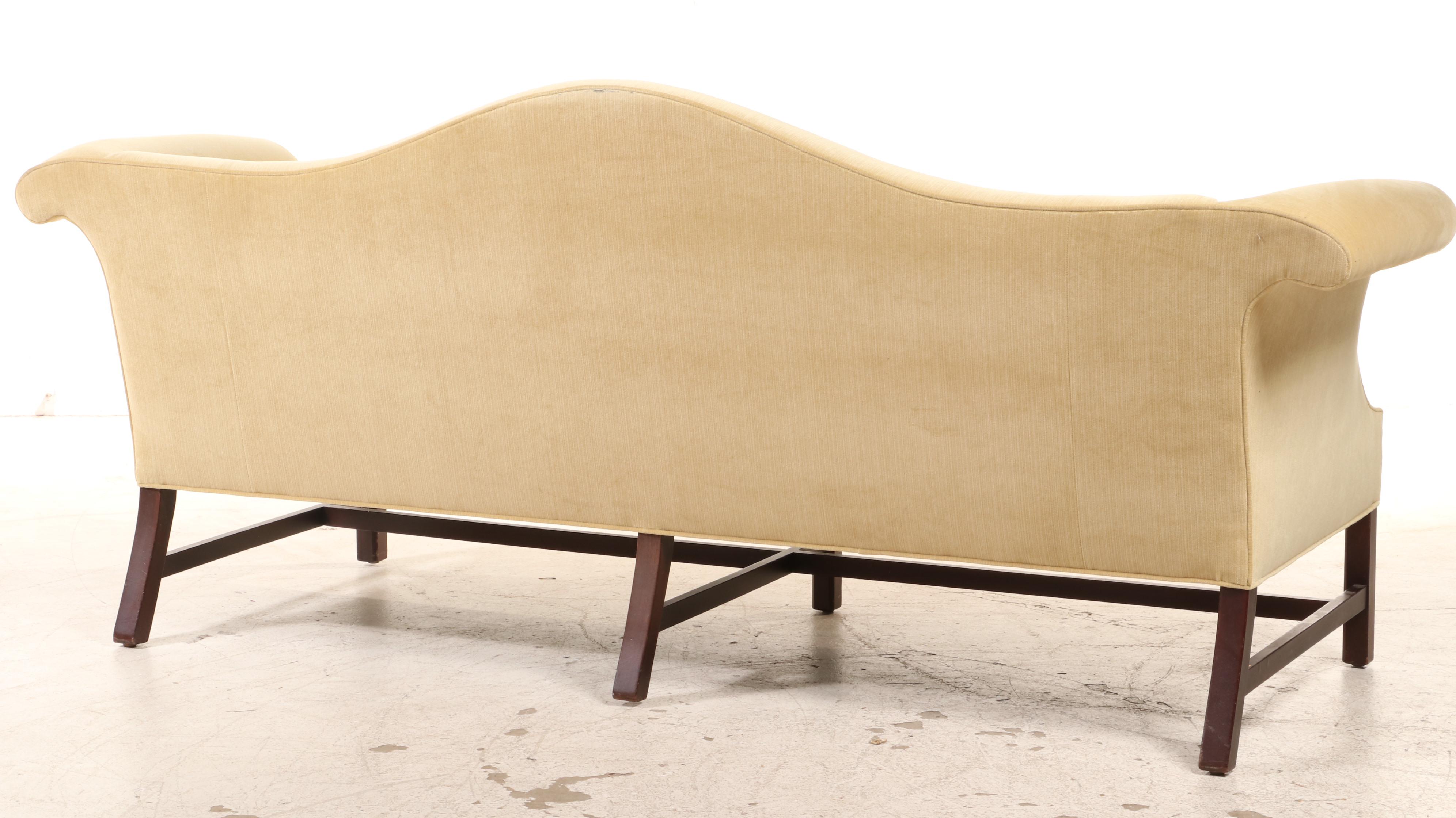 Kittinger "Williamsburg" Chippendale Style Mahogany Camel-Back Sofa