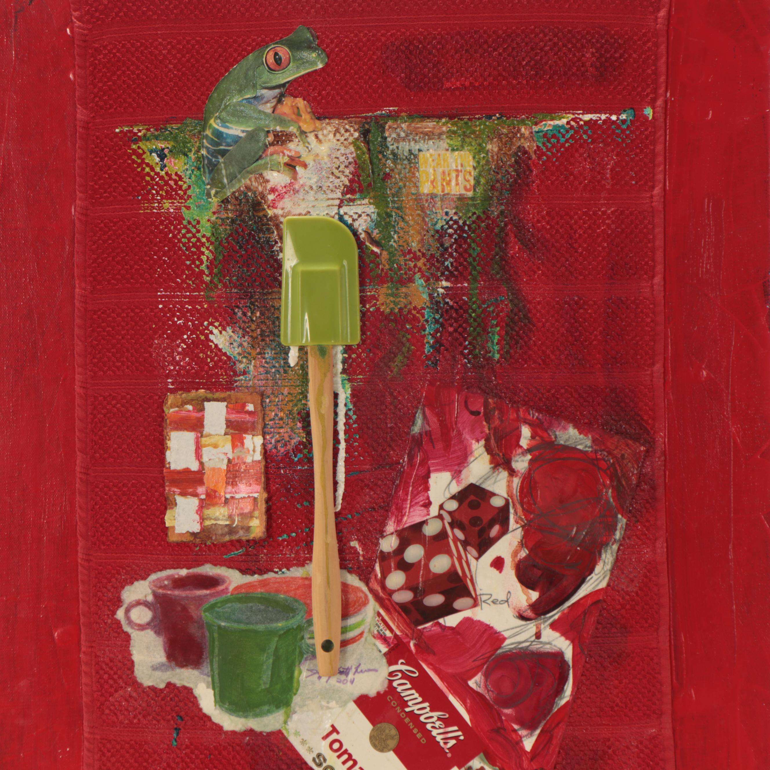 Jeffrey Scott Lewis Mixed Media Painting, 2013