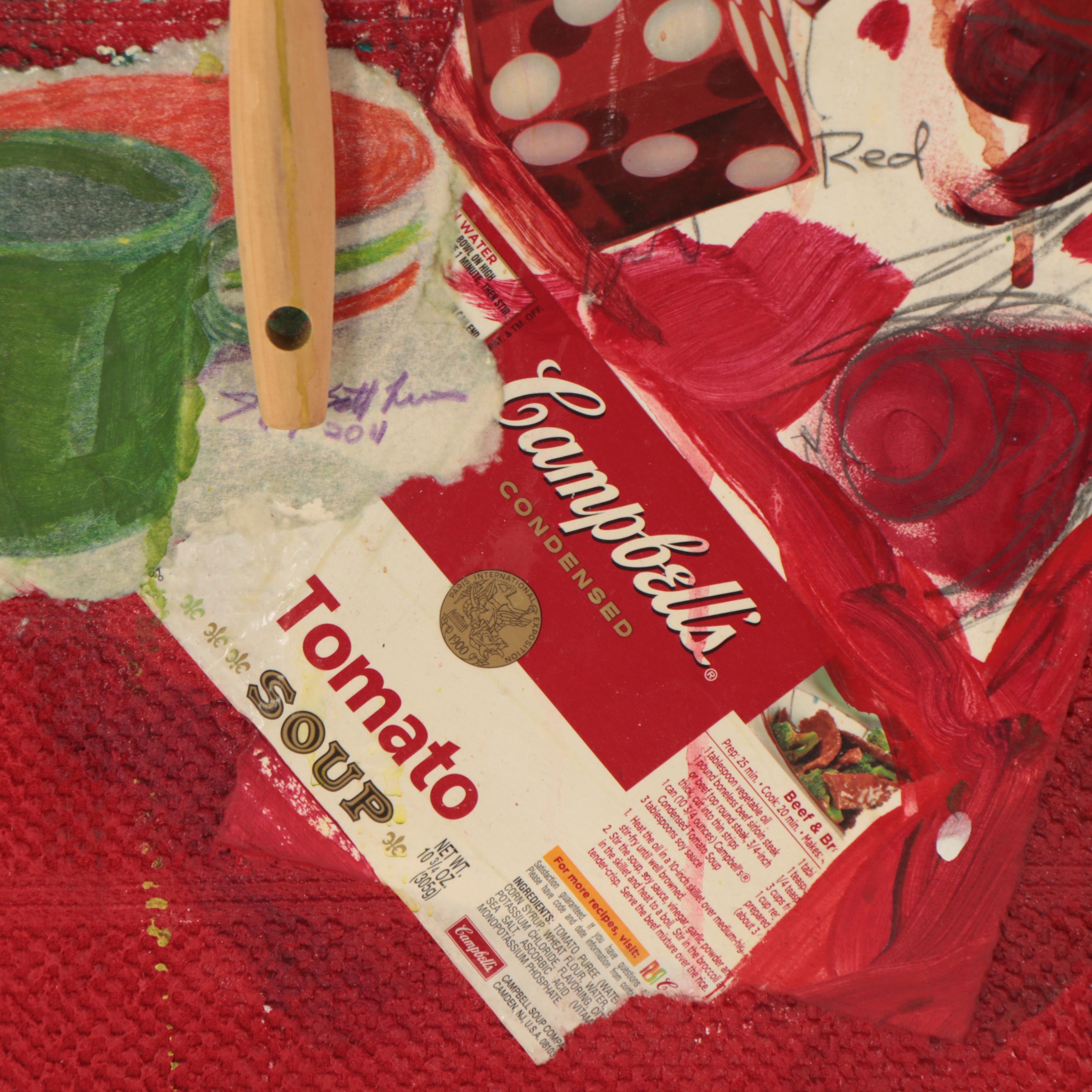 Jeffrey Scott Lewis Mixed Media Painting, 2013