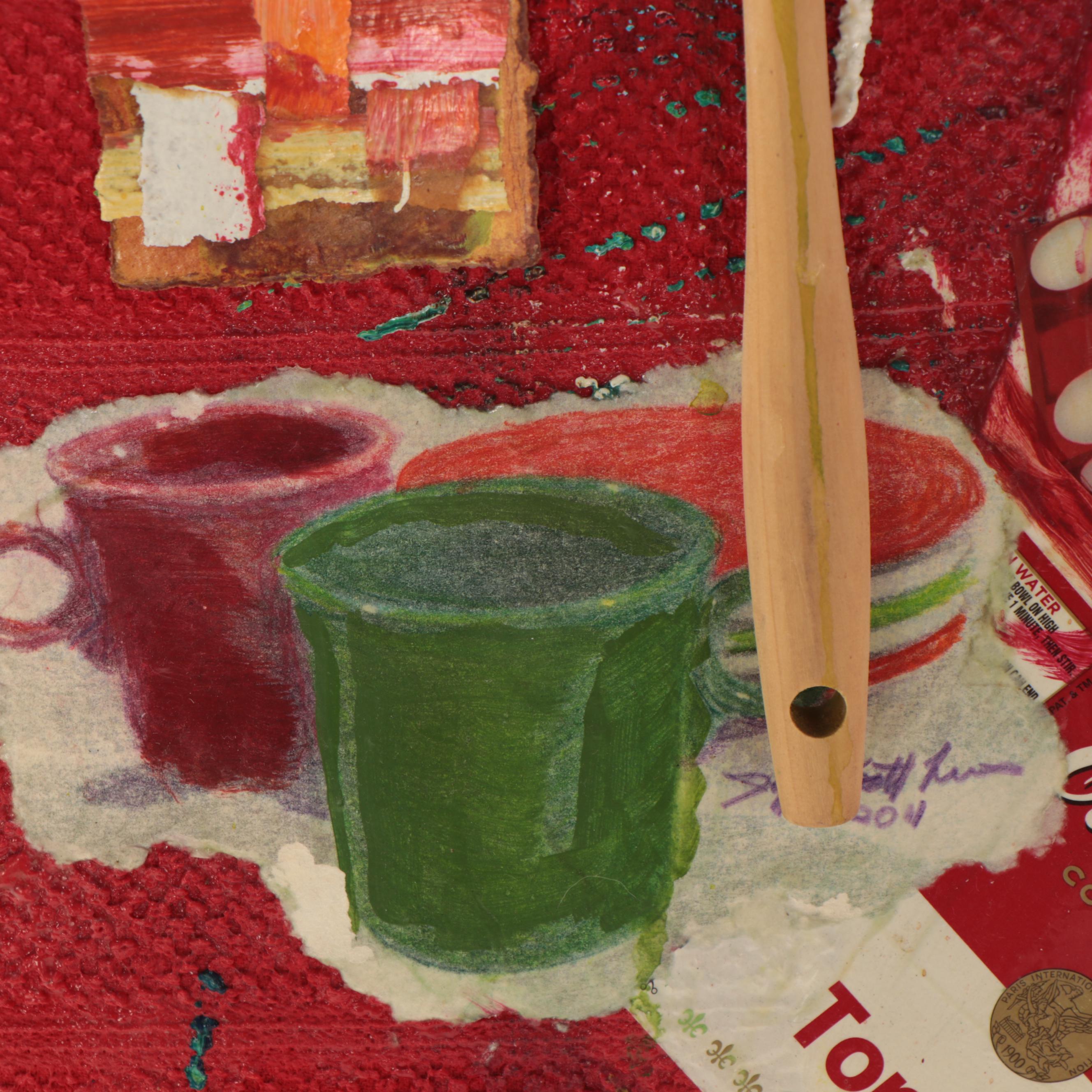 Jeffrey Scott Lewis Mixed Media Painting, 2013