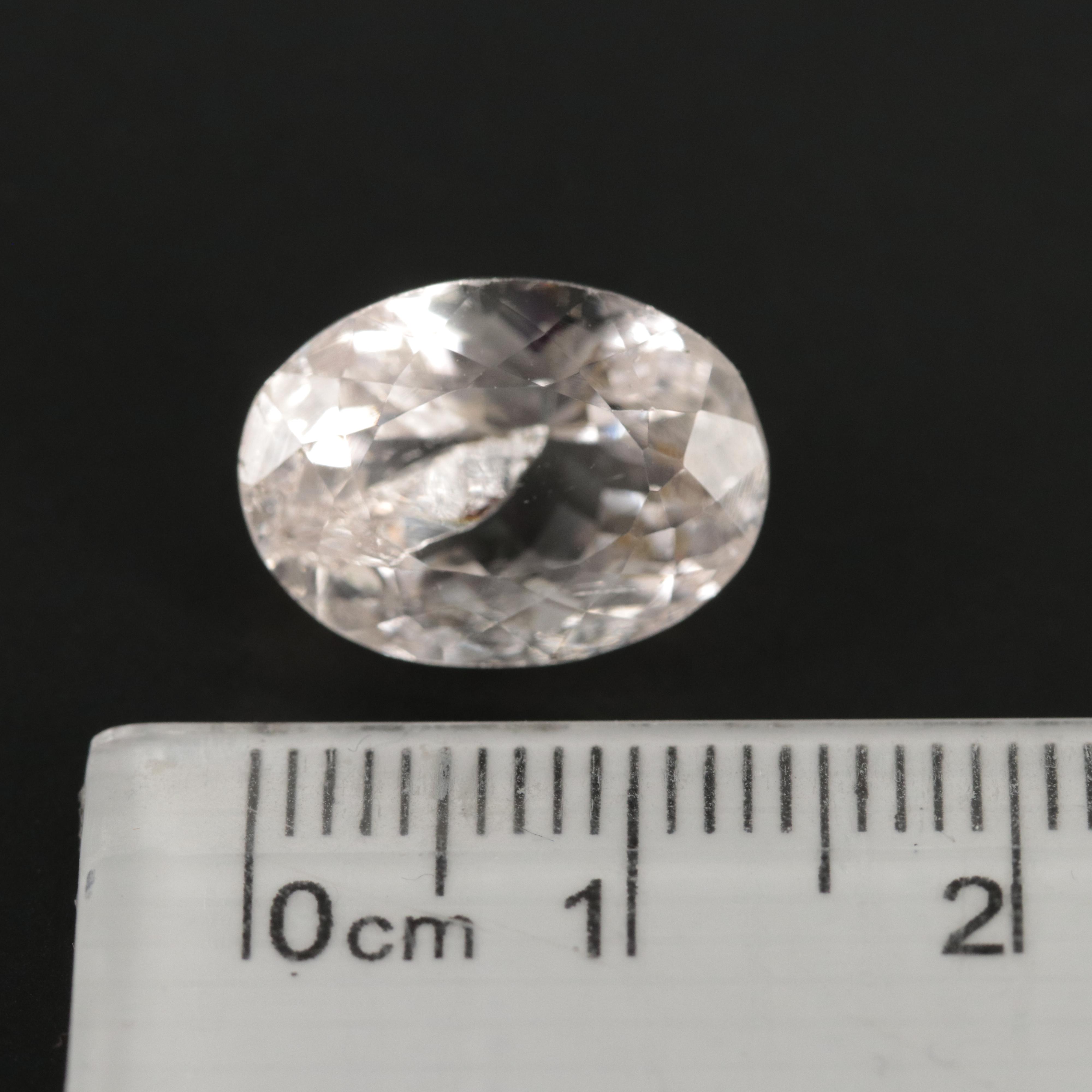 Loose 8.26 CT Oval Faceted Morganite