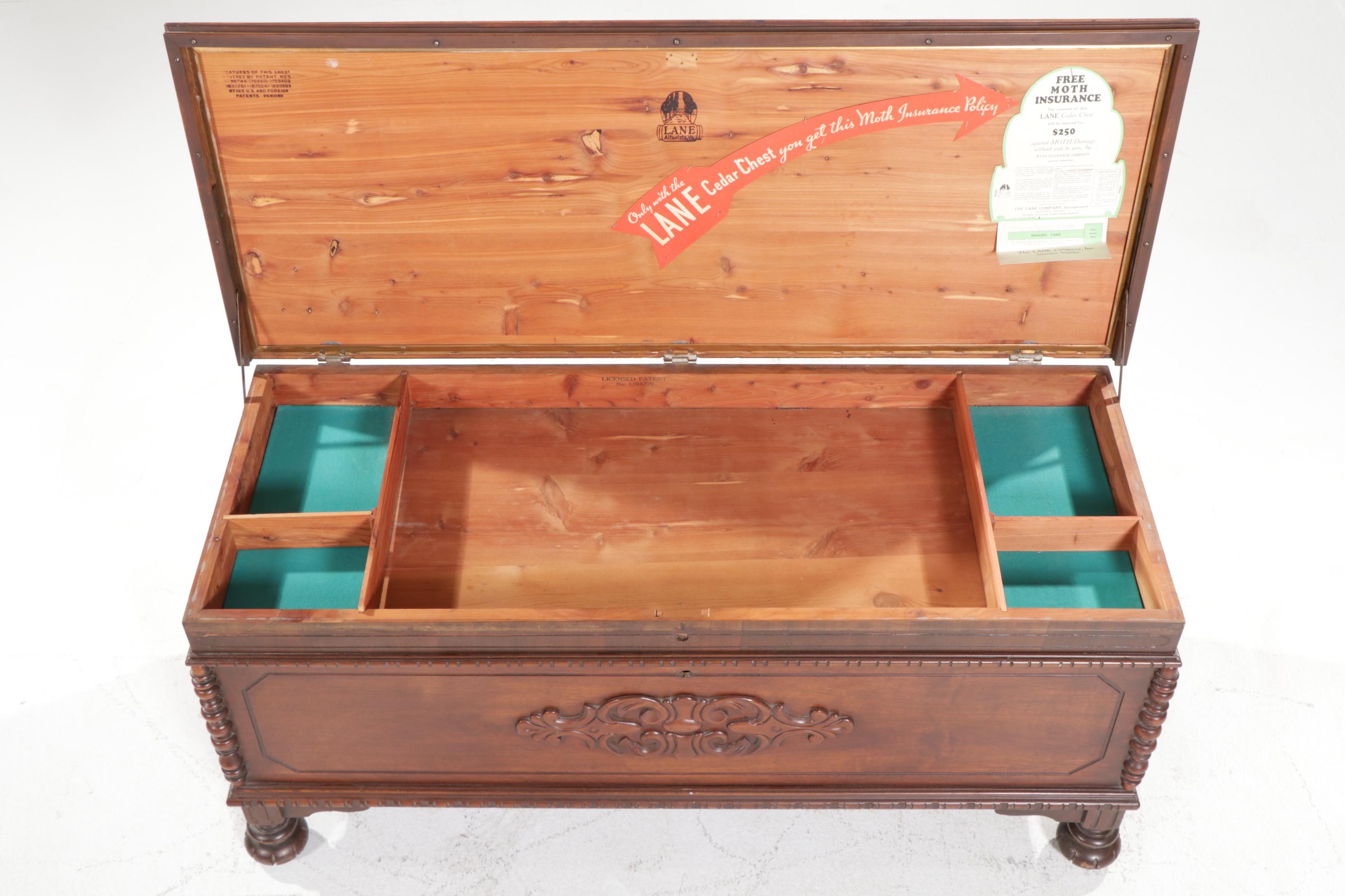 Lane Furniture Spanish Baroque Style Cedar Lined Blanket Chest, 1930s