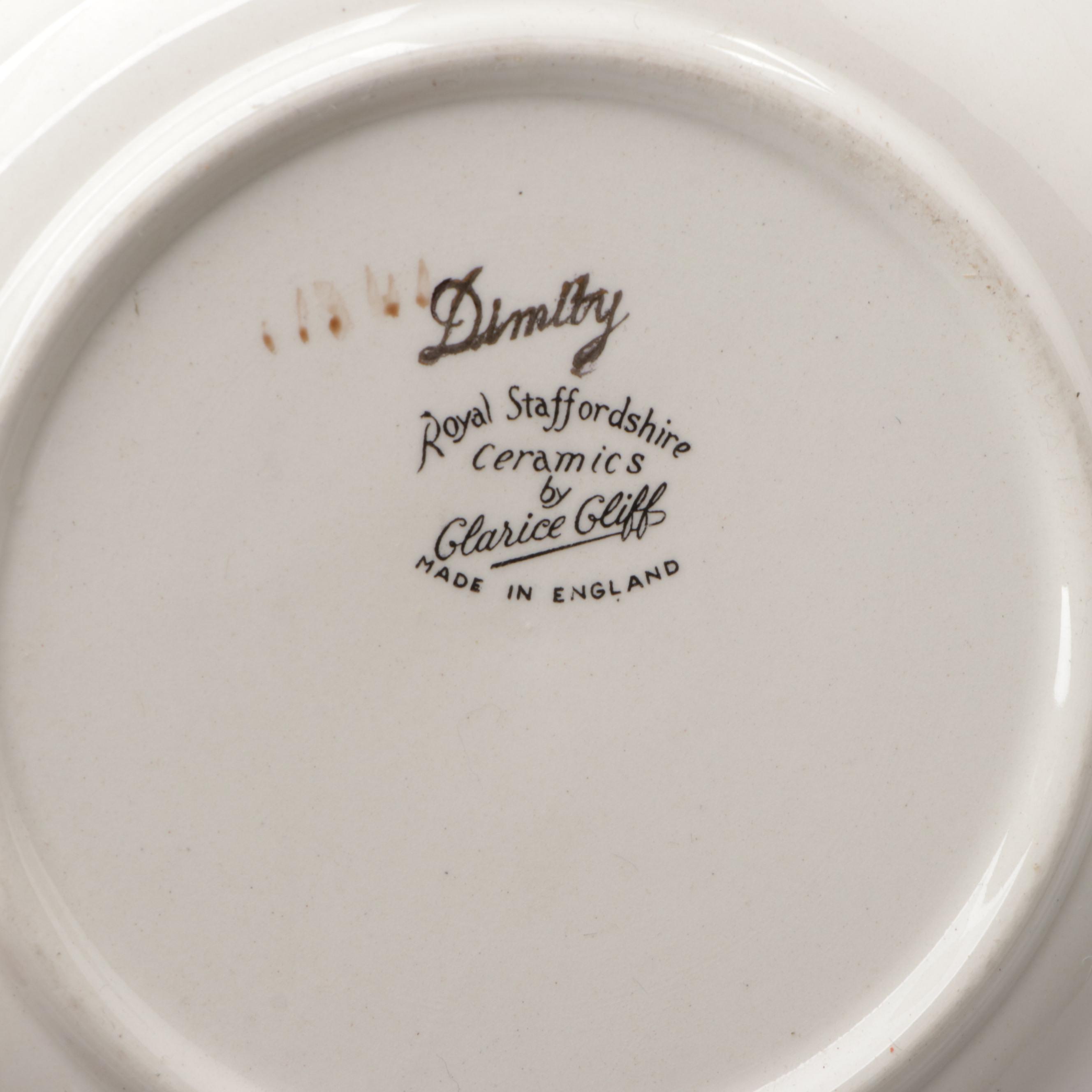 Clarice Cliff for Royal Staffordshire "Tonquin" Dinnerware, Mid-20th Century