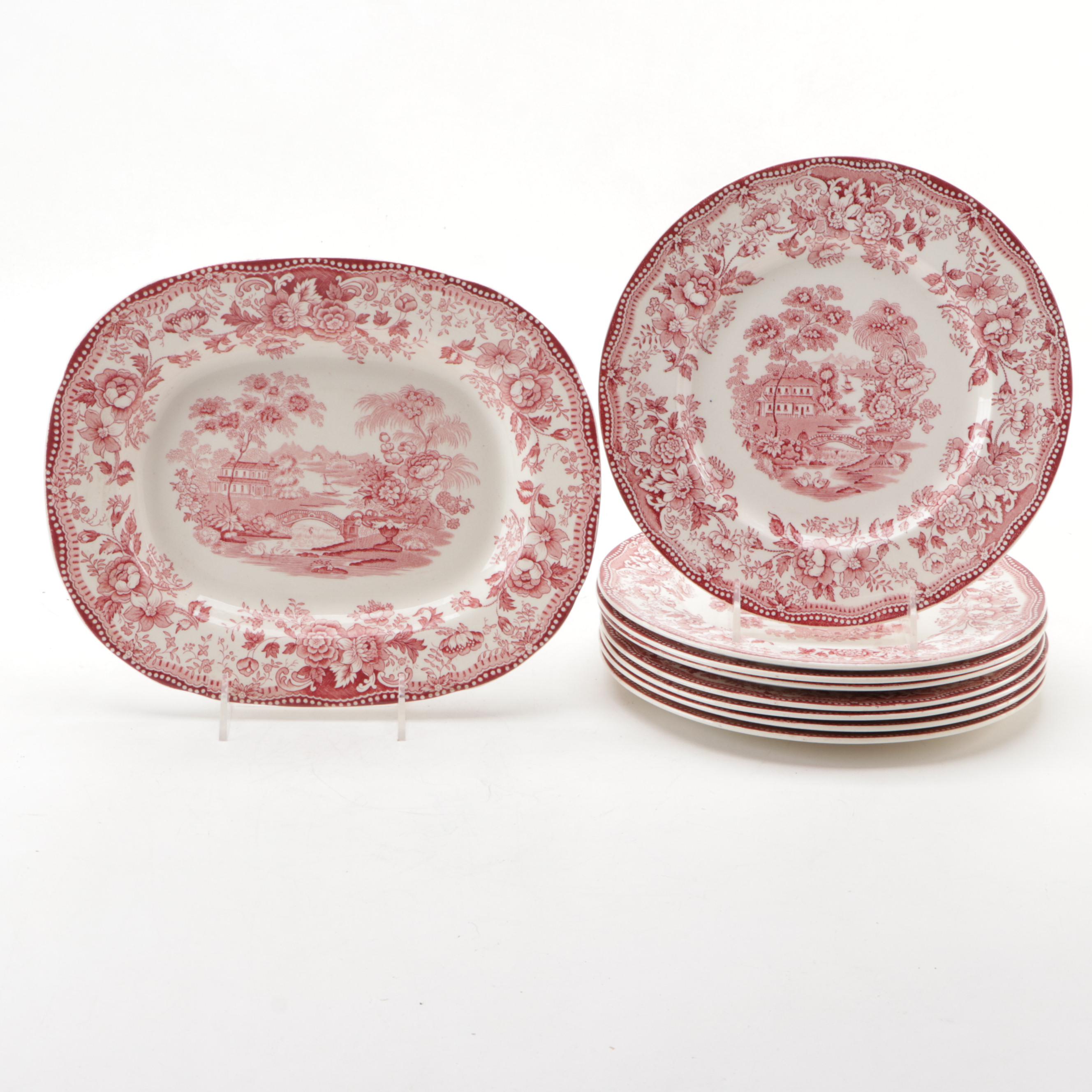 Clarice Cliff for Royal Staffordshire "Tonquin" Dinnerware, Mid-20th Century