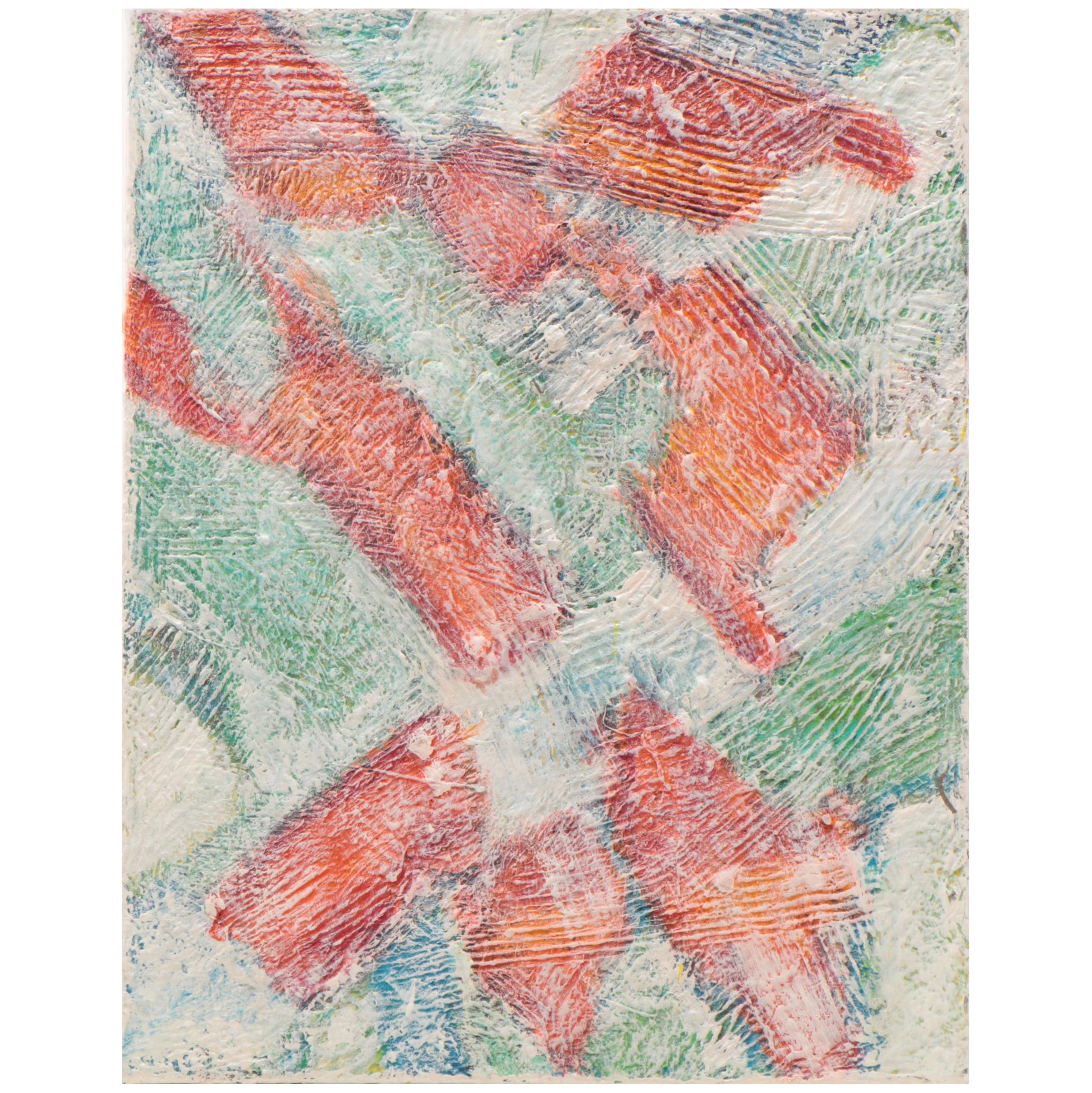 Jeffrey Scott Lewis Abstract Mixed Media Painting, 21st Century