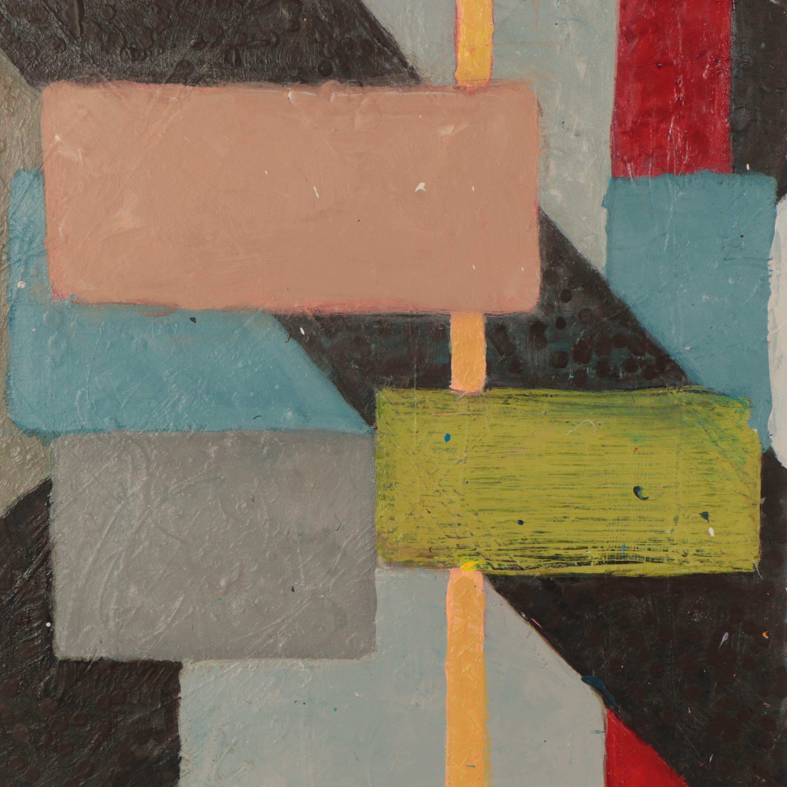 Jeffrey Scott Lewis Abstract Acrylic Painting, 21st Century