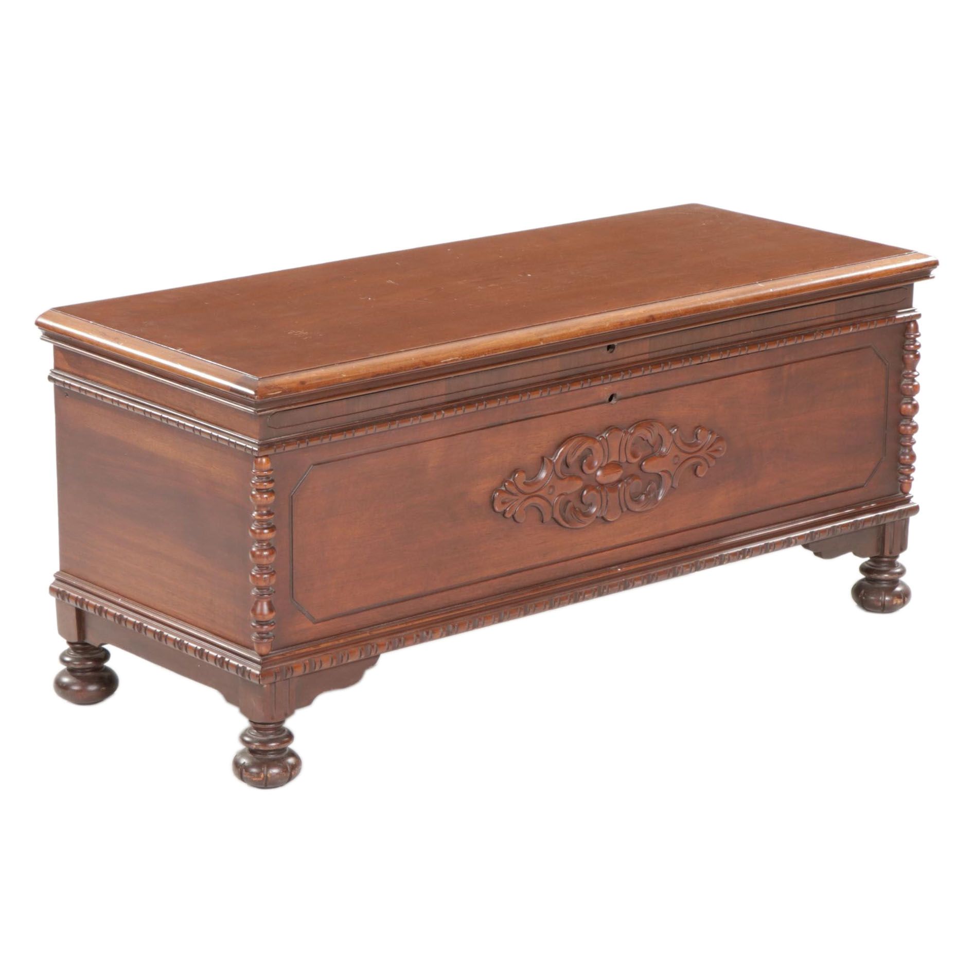 Lane Furniture Spanish Baroque Style Cedar Lined Blanket Chest, 1930s