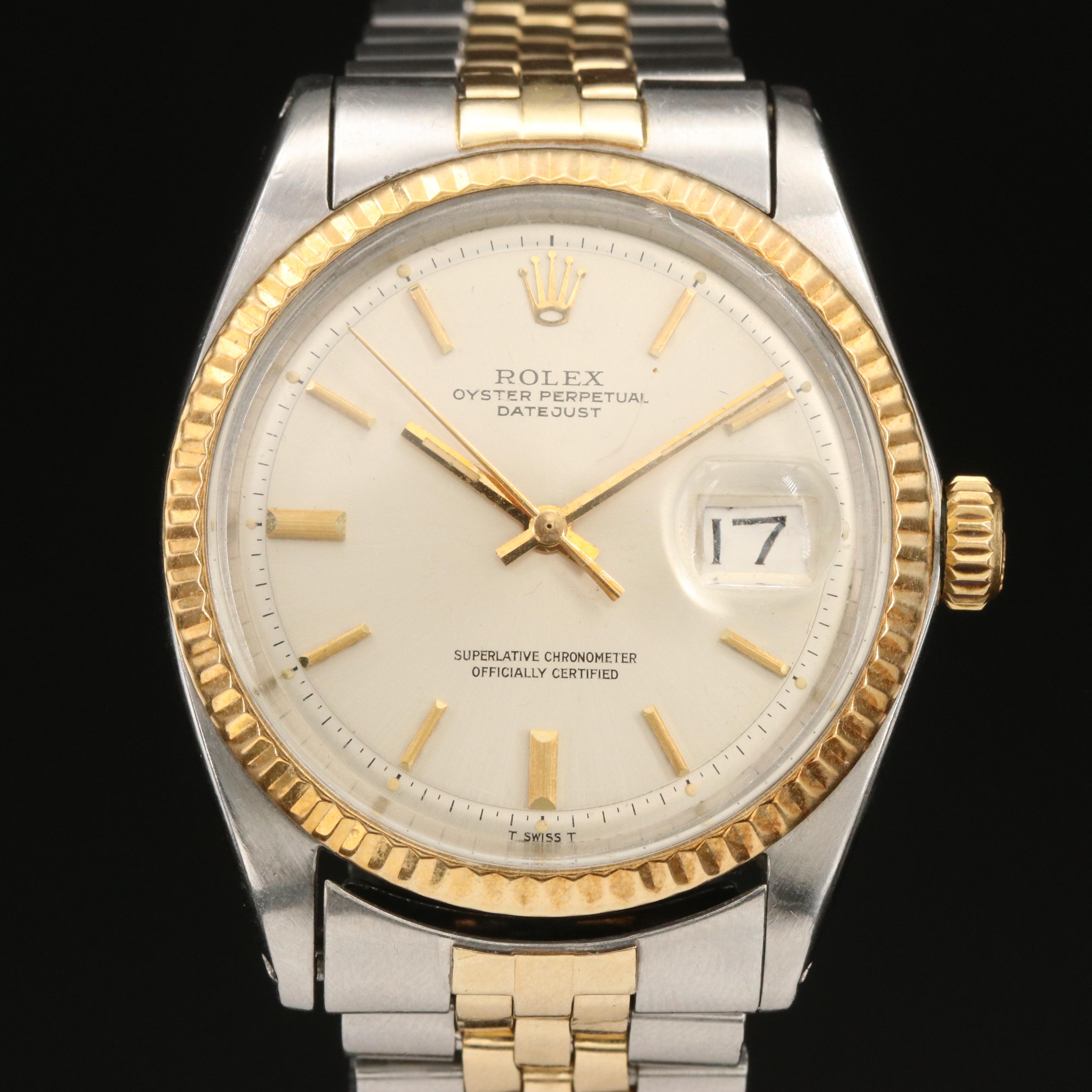 1971 Rolex Datejust Pie Pan Dial Watch