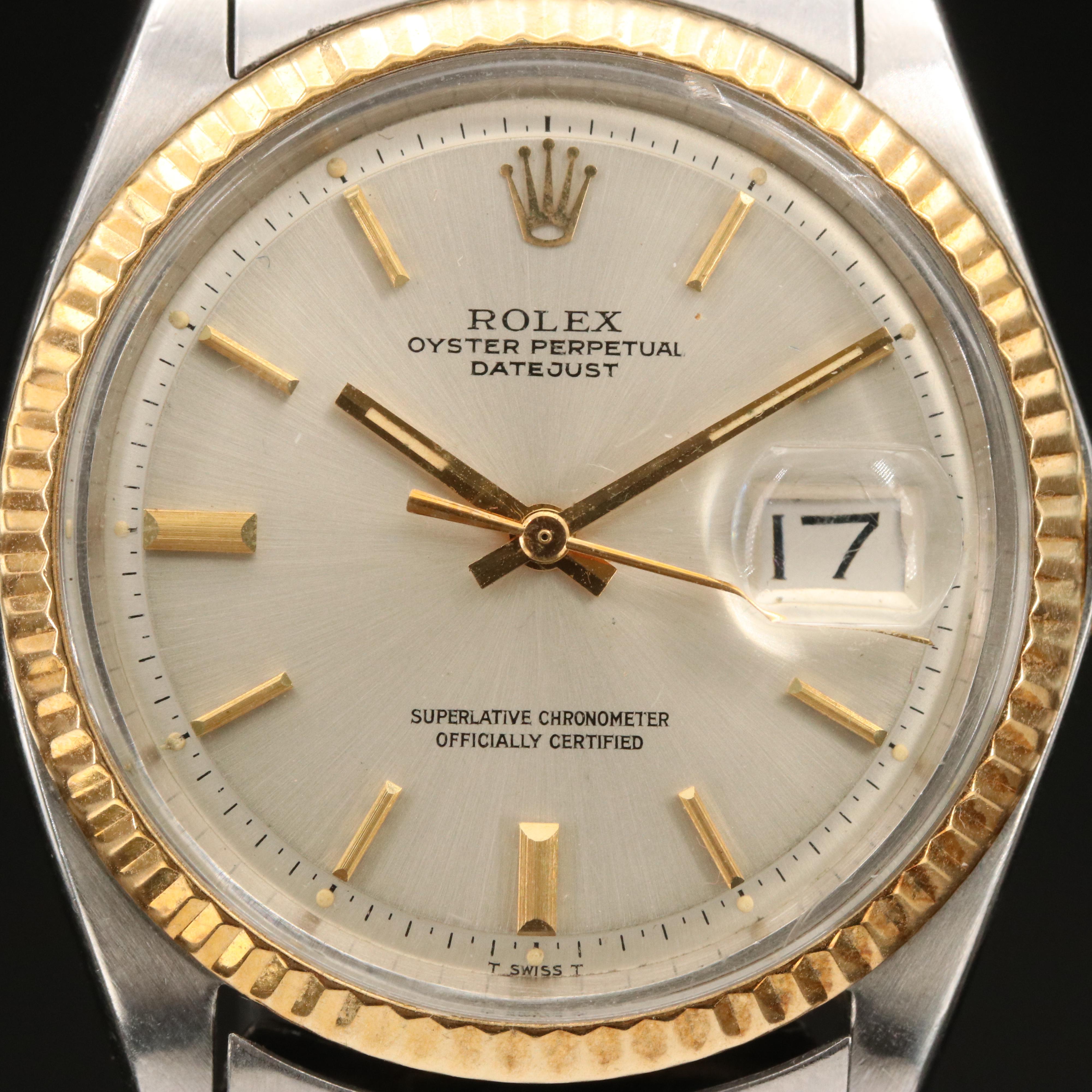 1971 Rolex Datejust Pie Pan Dial Watch