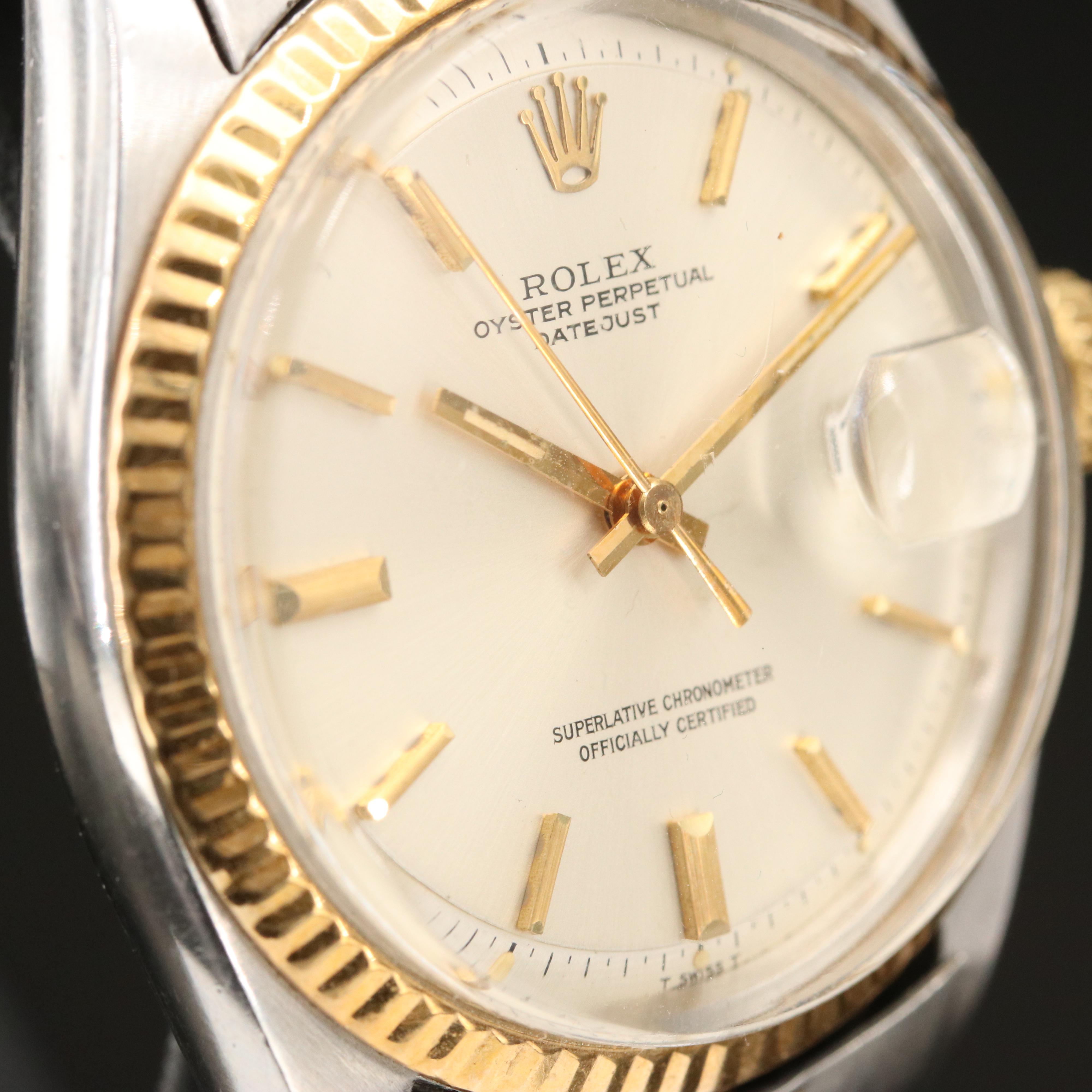 1971 Rolex Datejust Pie Pan Dial Watch